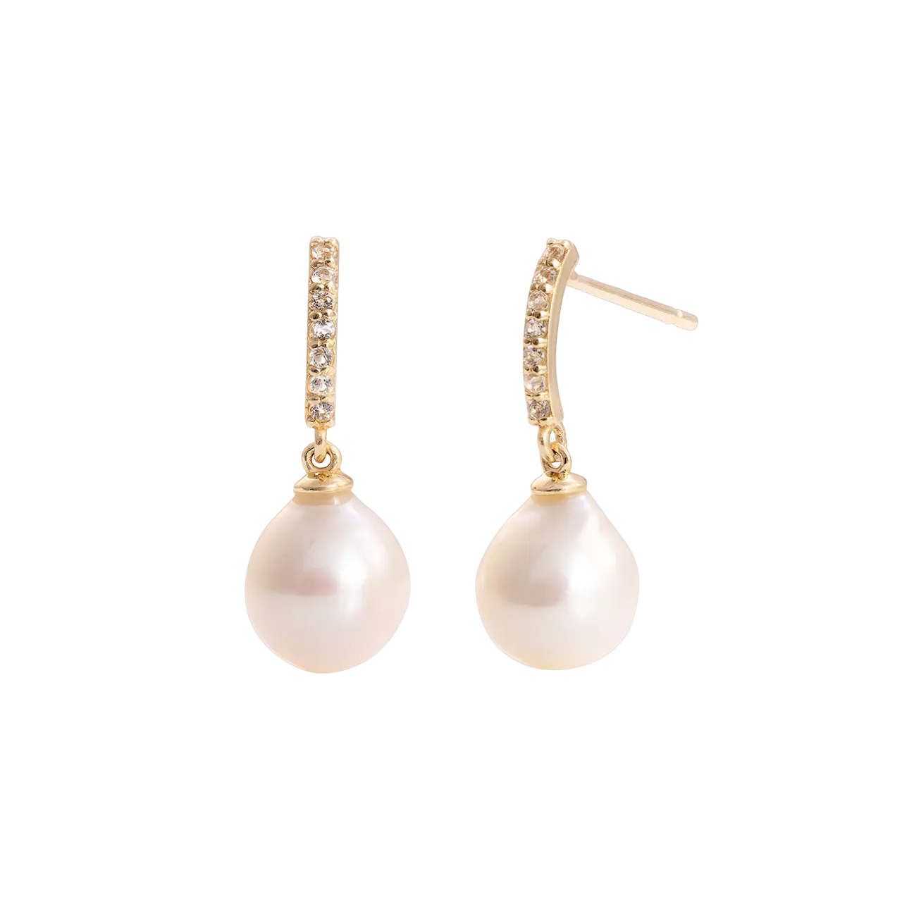 Cercei Paved Swing&Pearl • Aur 14K LisaConcept