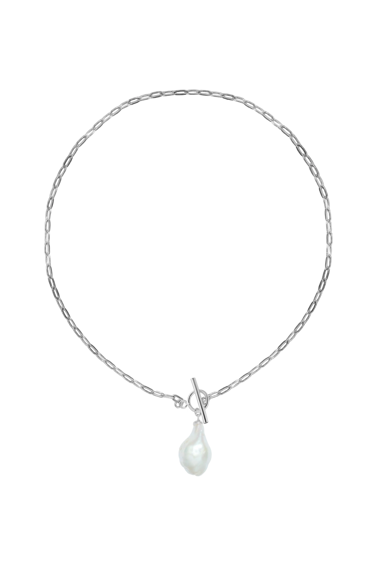 Baroque Pearl Necklace in Silver Plated | Lisa&Co.