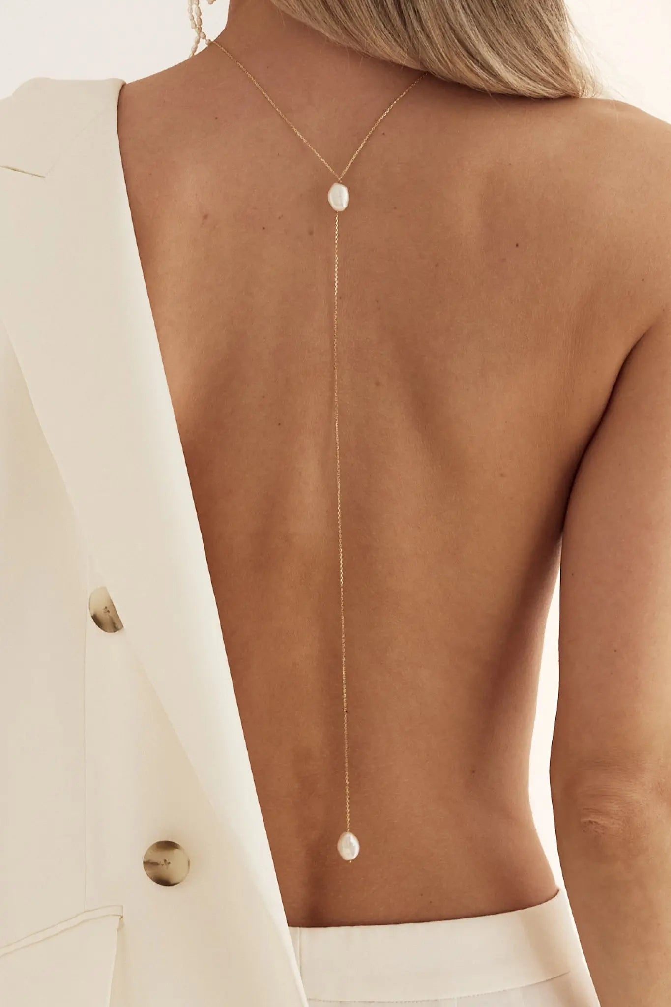 Lant Cherry White Pearl din Aur de 14k si Perle | Lisa&Co.