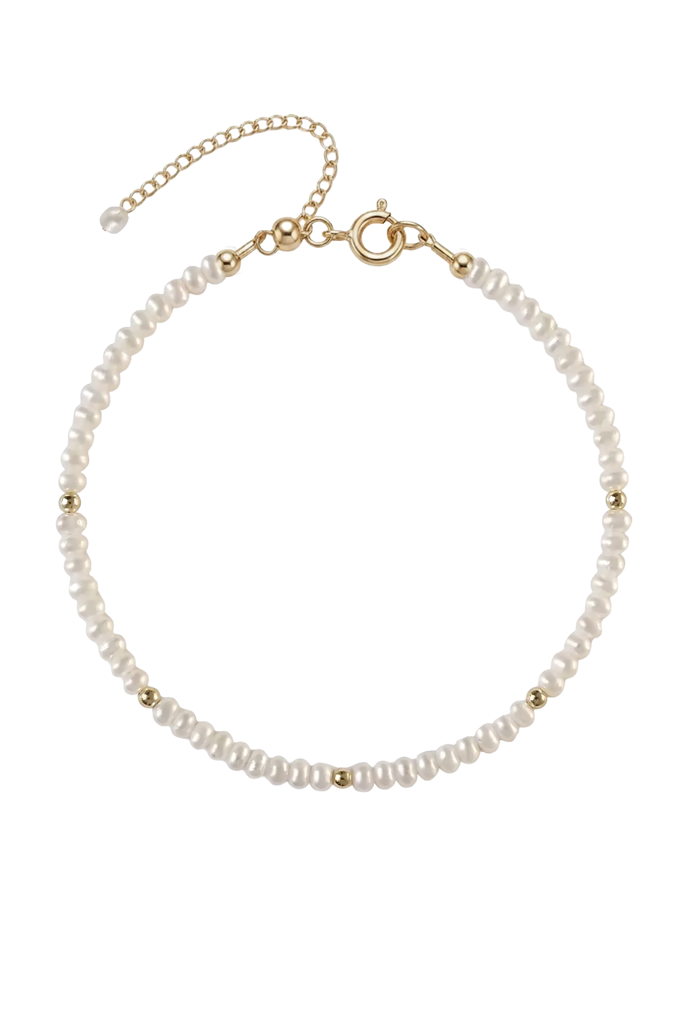 Brățară Pentru Picior Argint Organic Pearls V Lisa&Co.