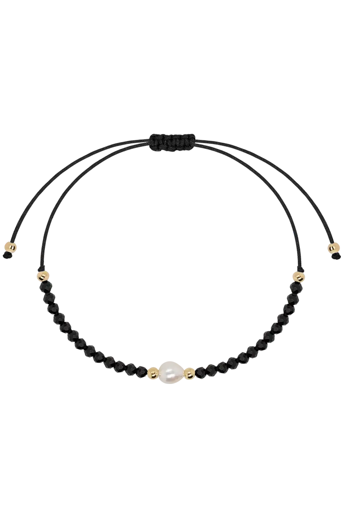 Brățară Șnur Cool Black Crystals Lisa&Co.