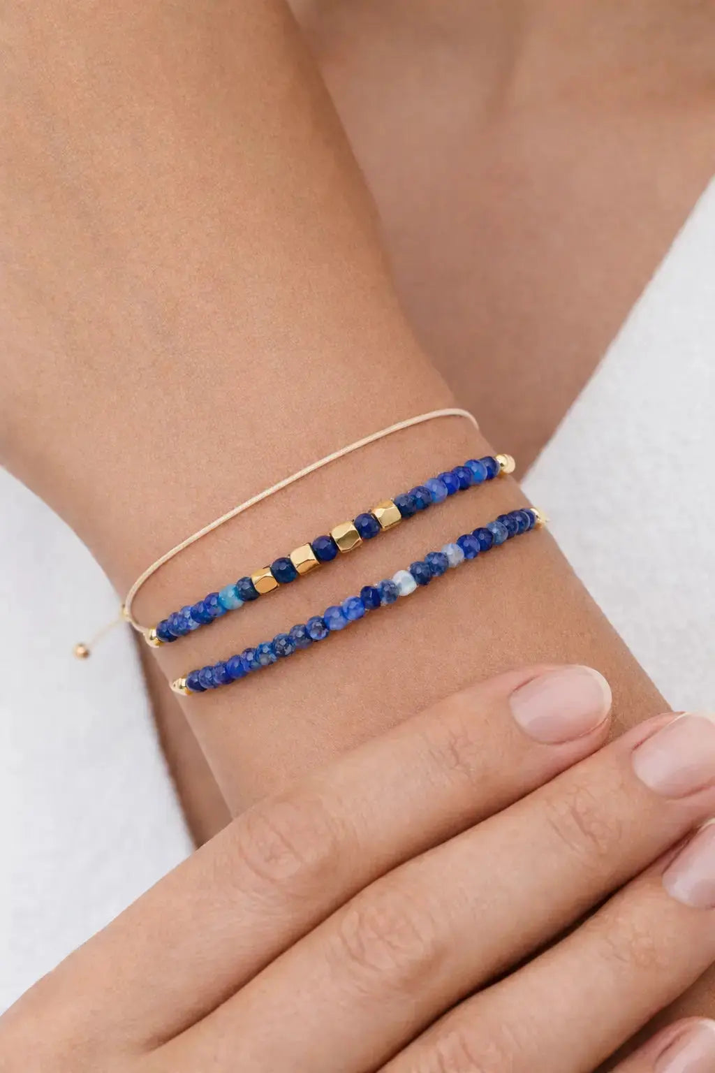 Brățară pe șnur Lapis Lazuli IV Lisa&Co.