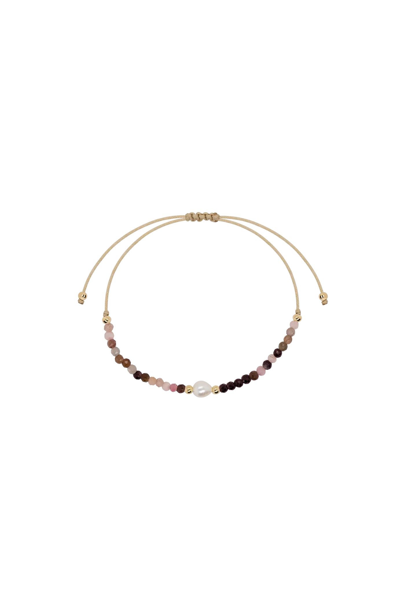 Brățară pe șnur Turmalină&Perlă Lisa&Co.