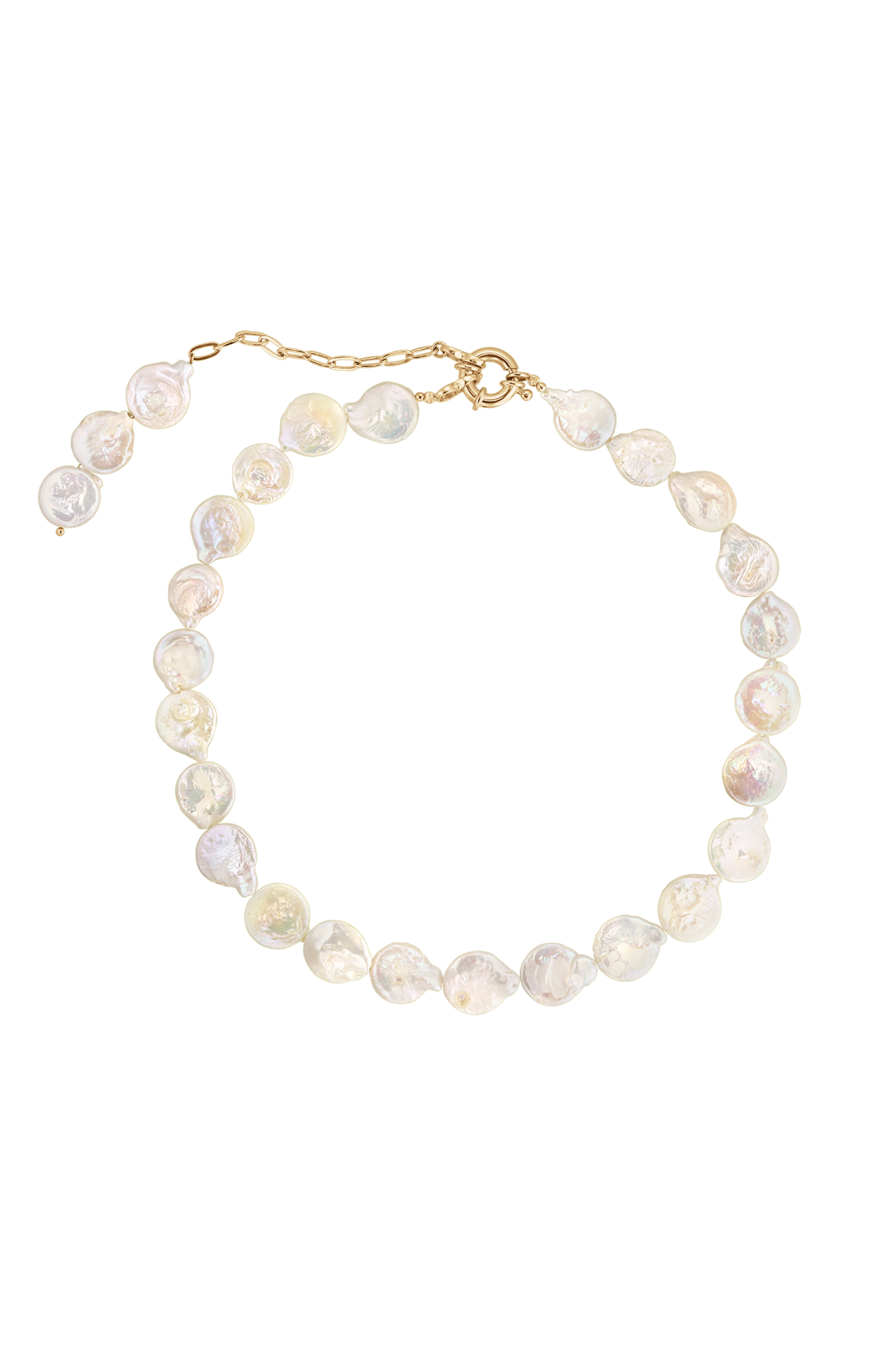Colier Argint Coin Keshi Pearls