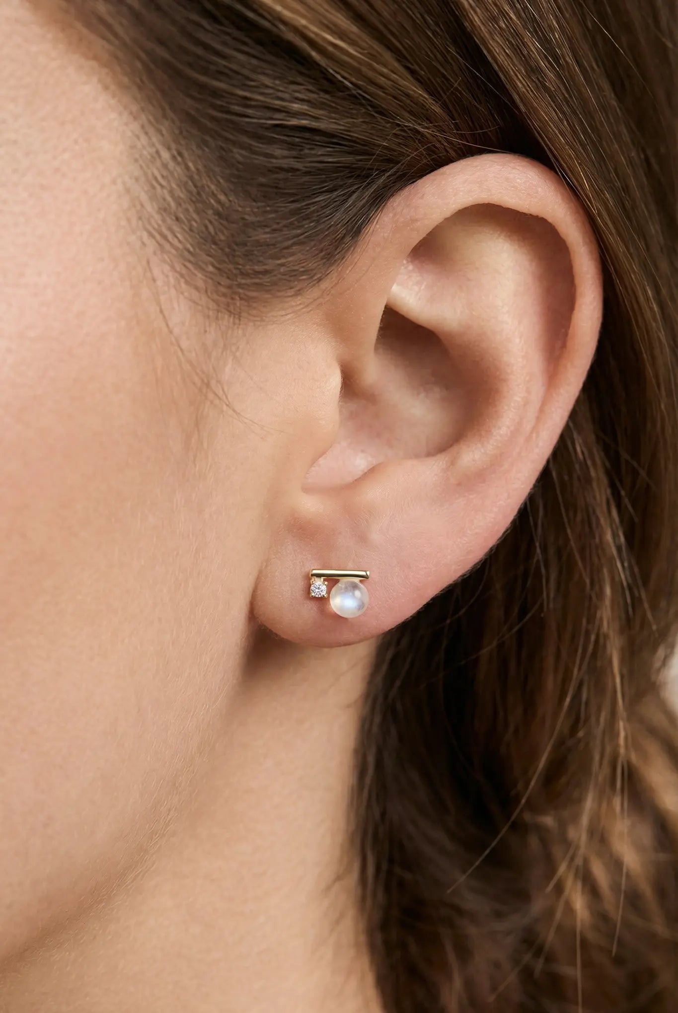 Cercei Argint Baguette Cat Eye Lisa&Co.