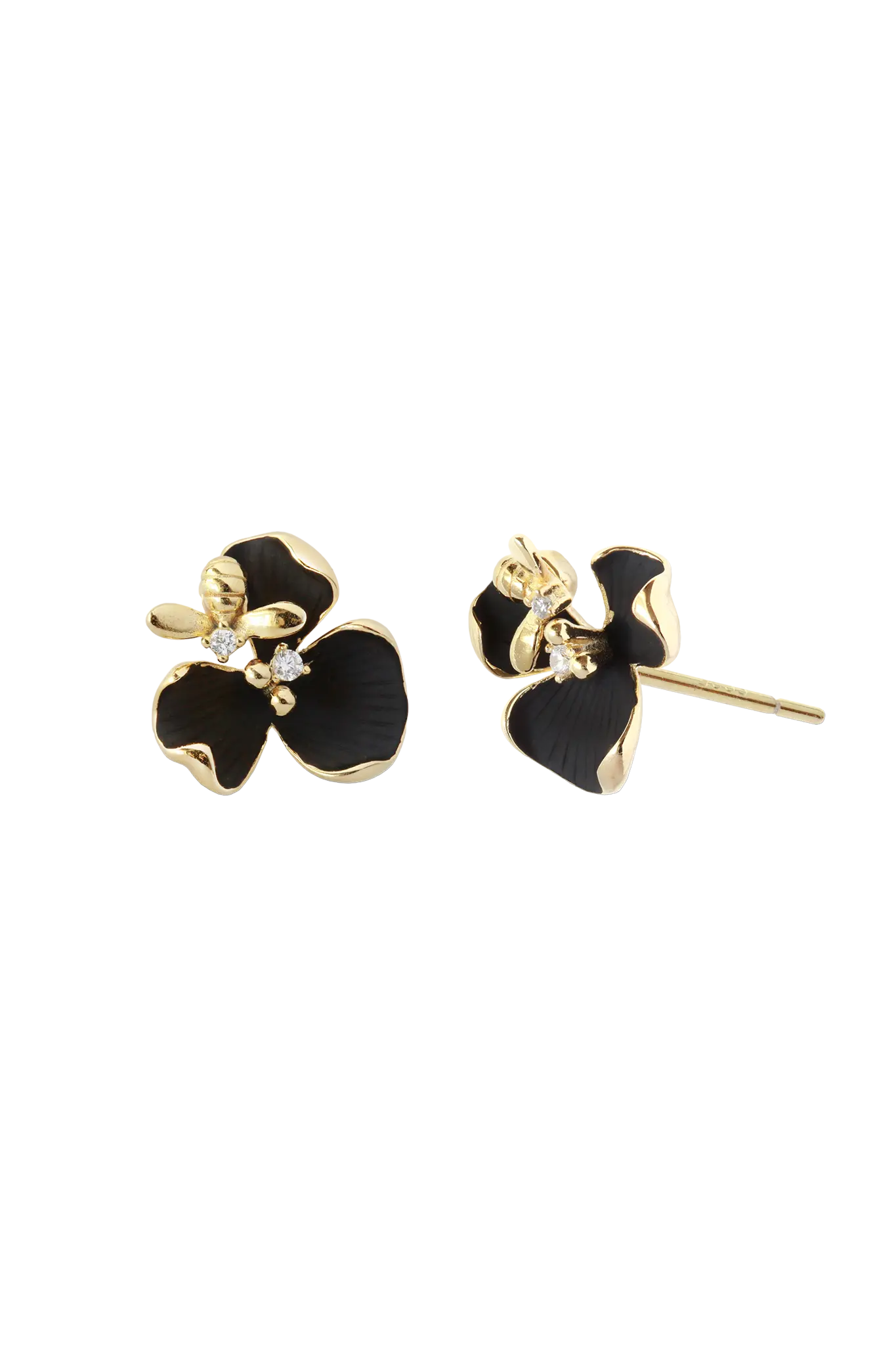 Cercei Argint Black Orchid LisaConcept