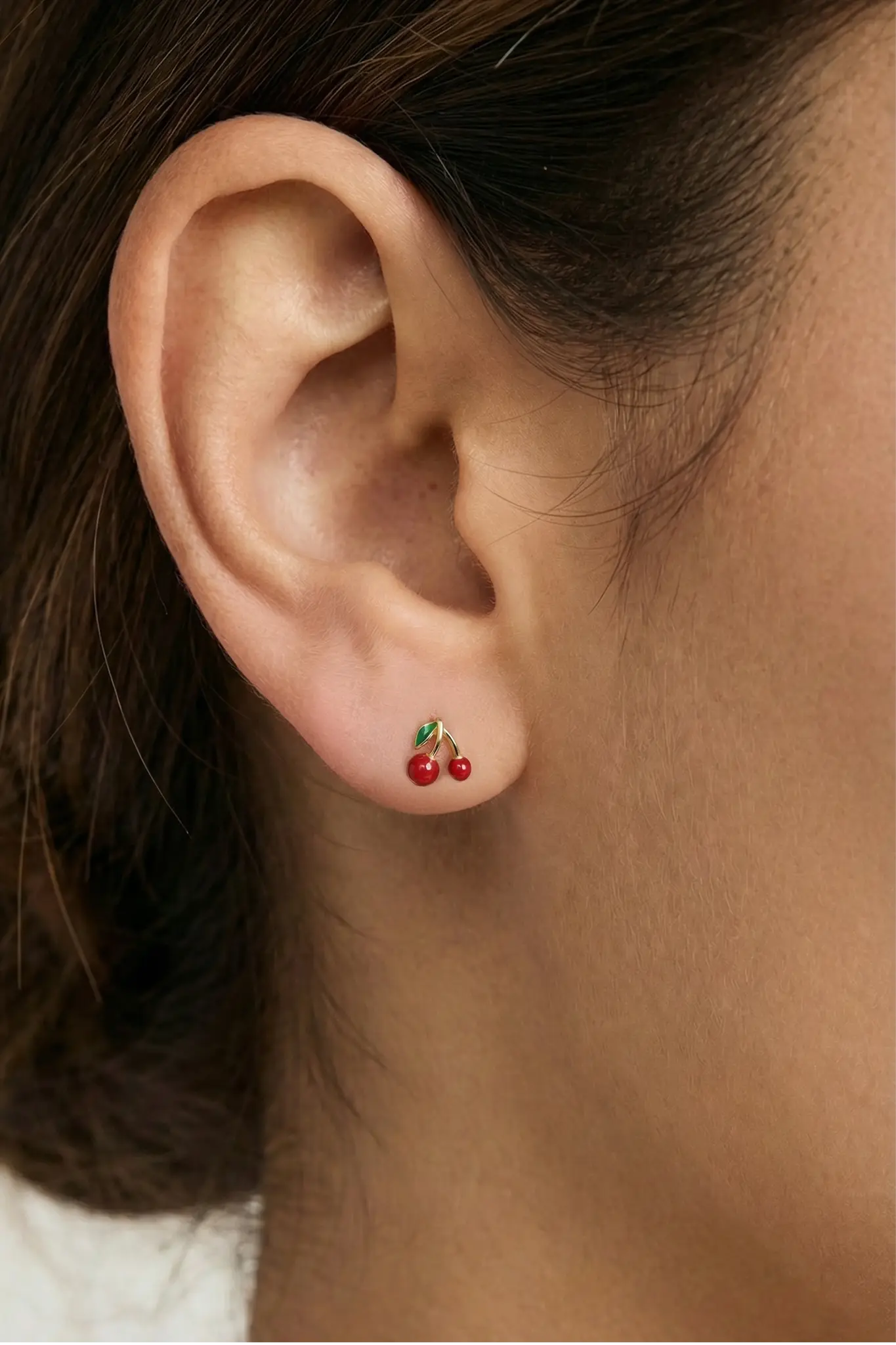 Cercei Argint Cherry Lisa&Co.