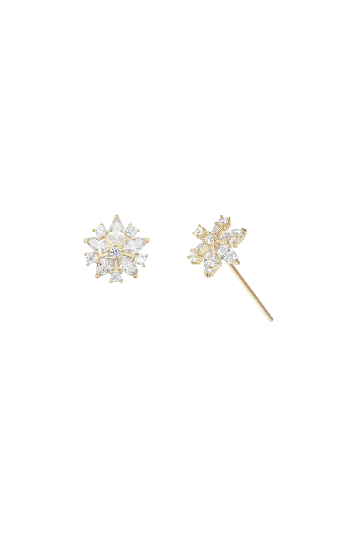 Cercei Argint Crystal Flowers LisaConcept