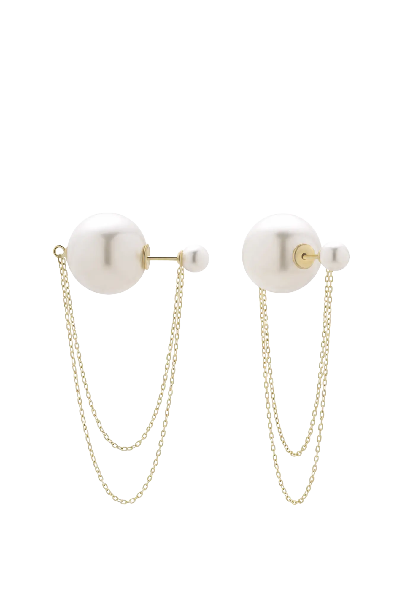 Cercei Argint Double Chain Swing Lisa&Co.