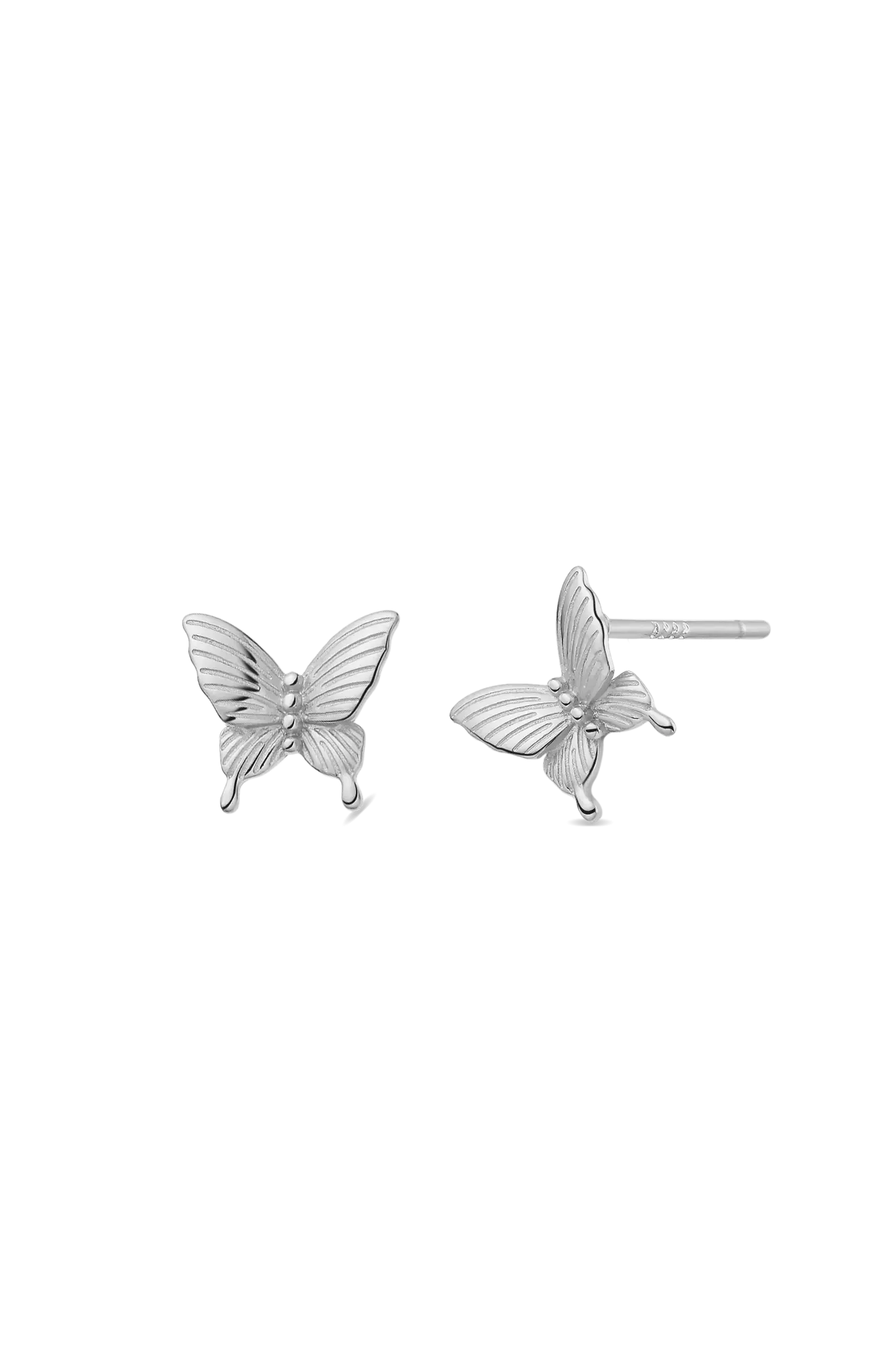 Cercei Argint Engraved Butterfly LisaConcept