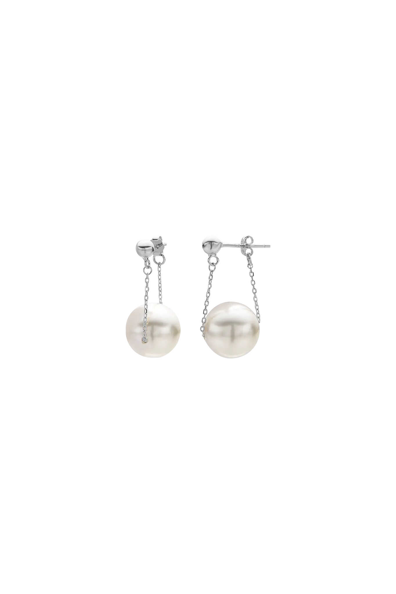 Cercei Argint Giant Pearl Swing LisaConcept