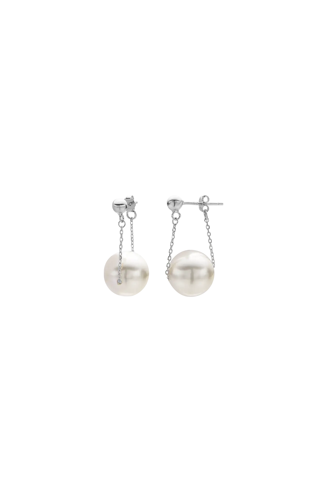 Cercei Argint Giant Pearl Swing LisaConcept