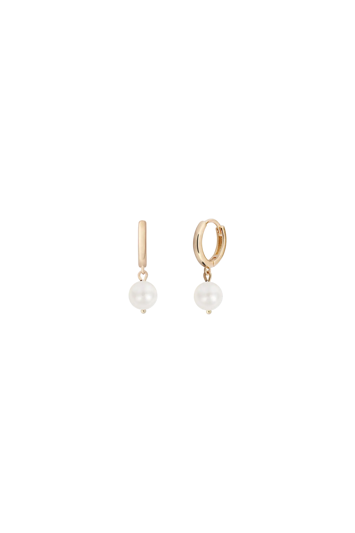Cercei Argint Mini Circle Pearl LisaConcept