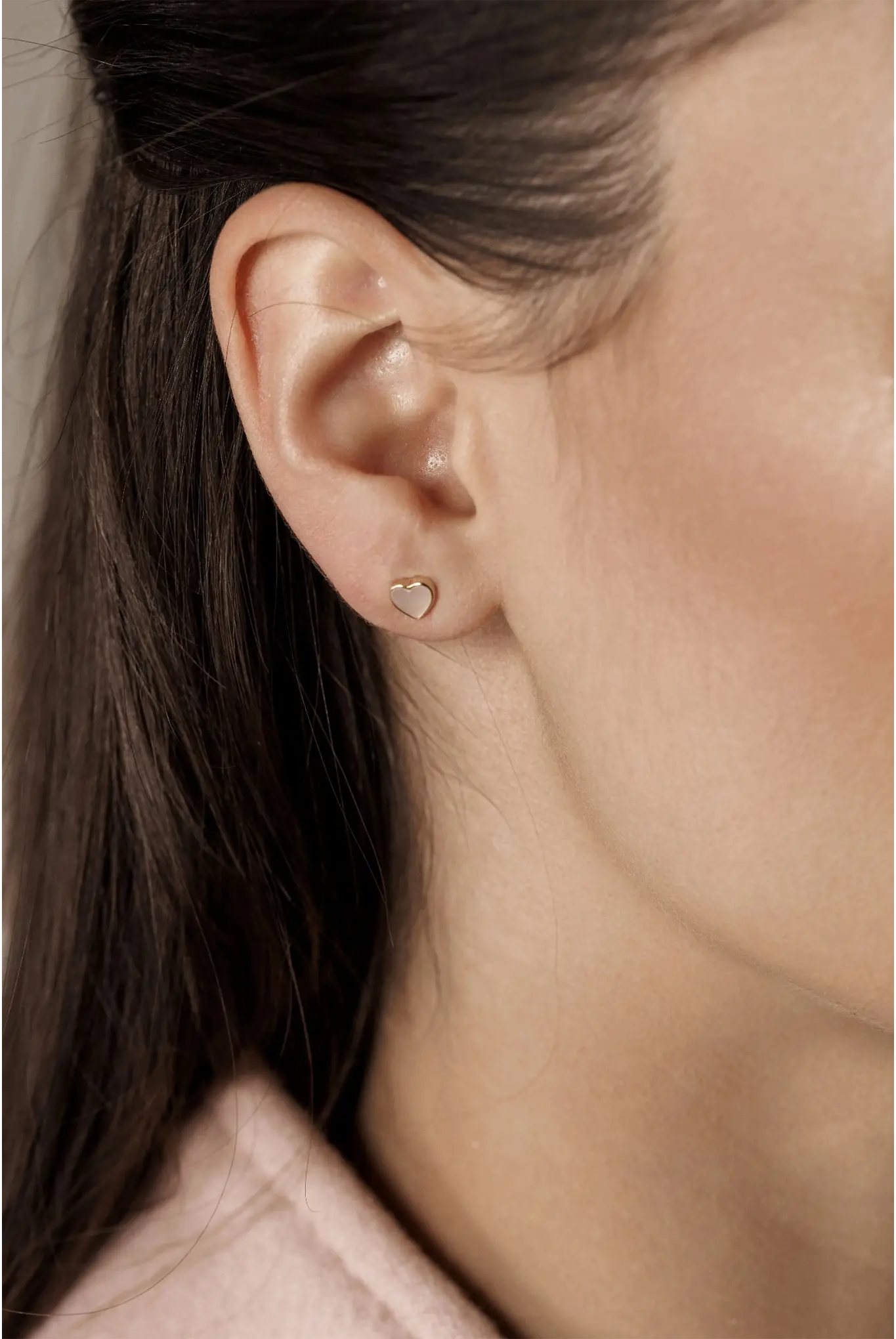 Cercei Argint Mother of Pearl Heart M Lisa&Co.