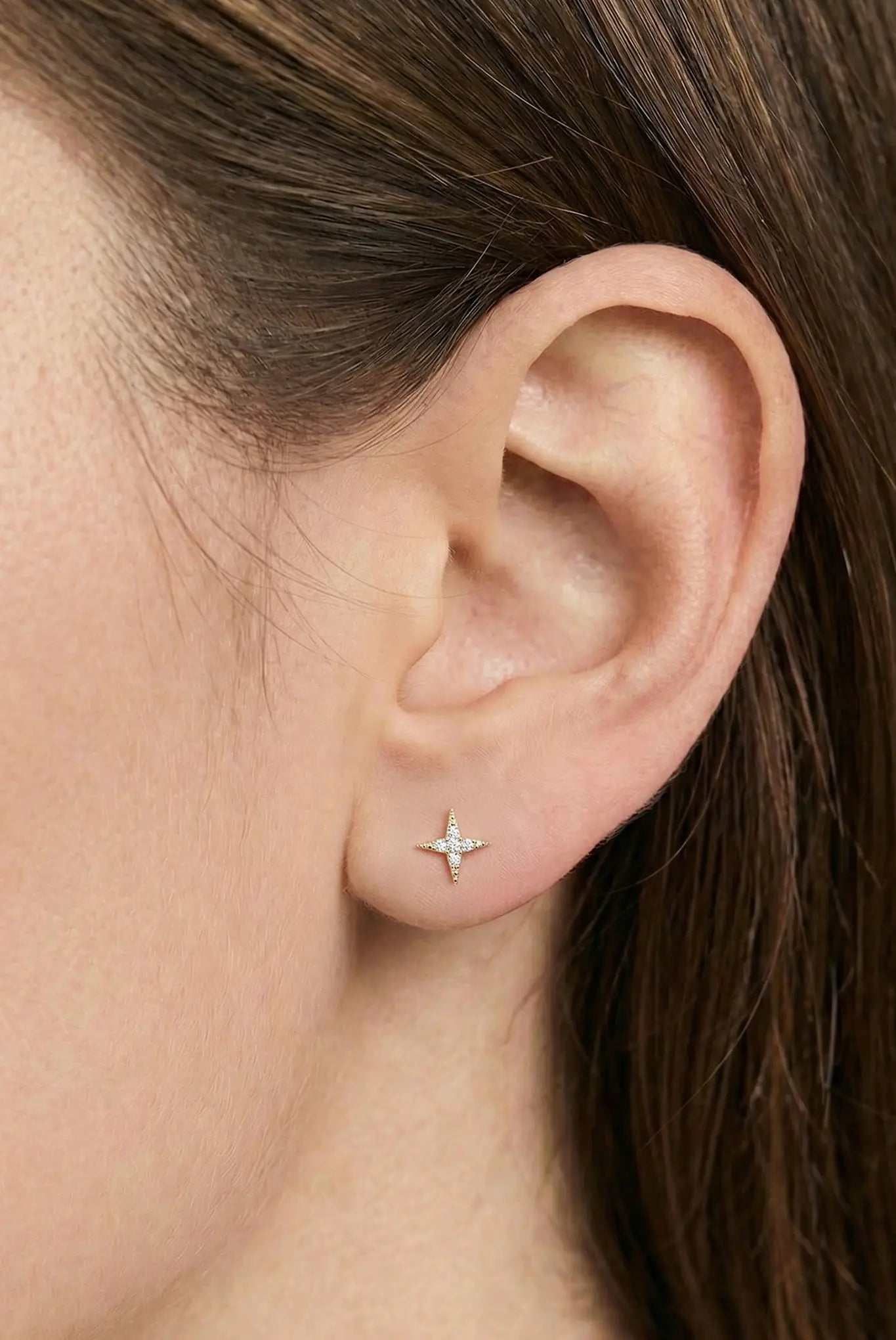 Cercei Argint Northern Star Shiny L LisaConcept