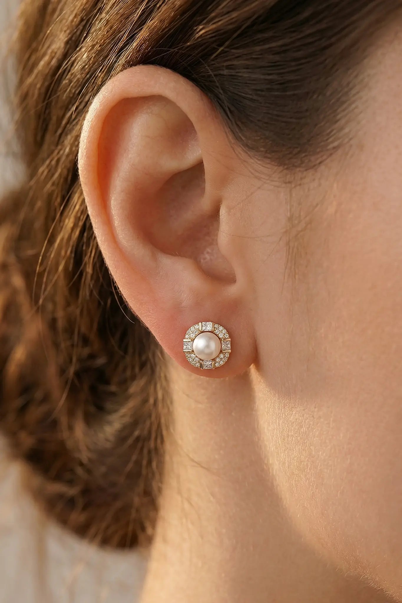 Cercei Argint Pearl Shuttle Lisa&Co.