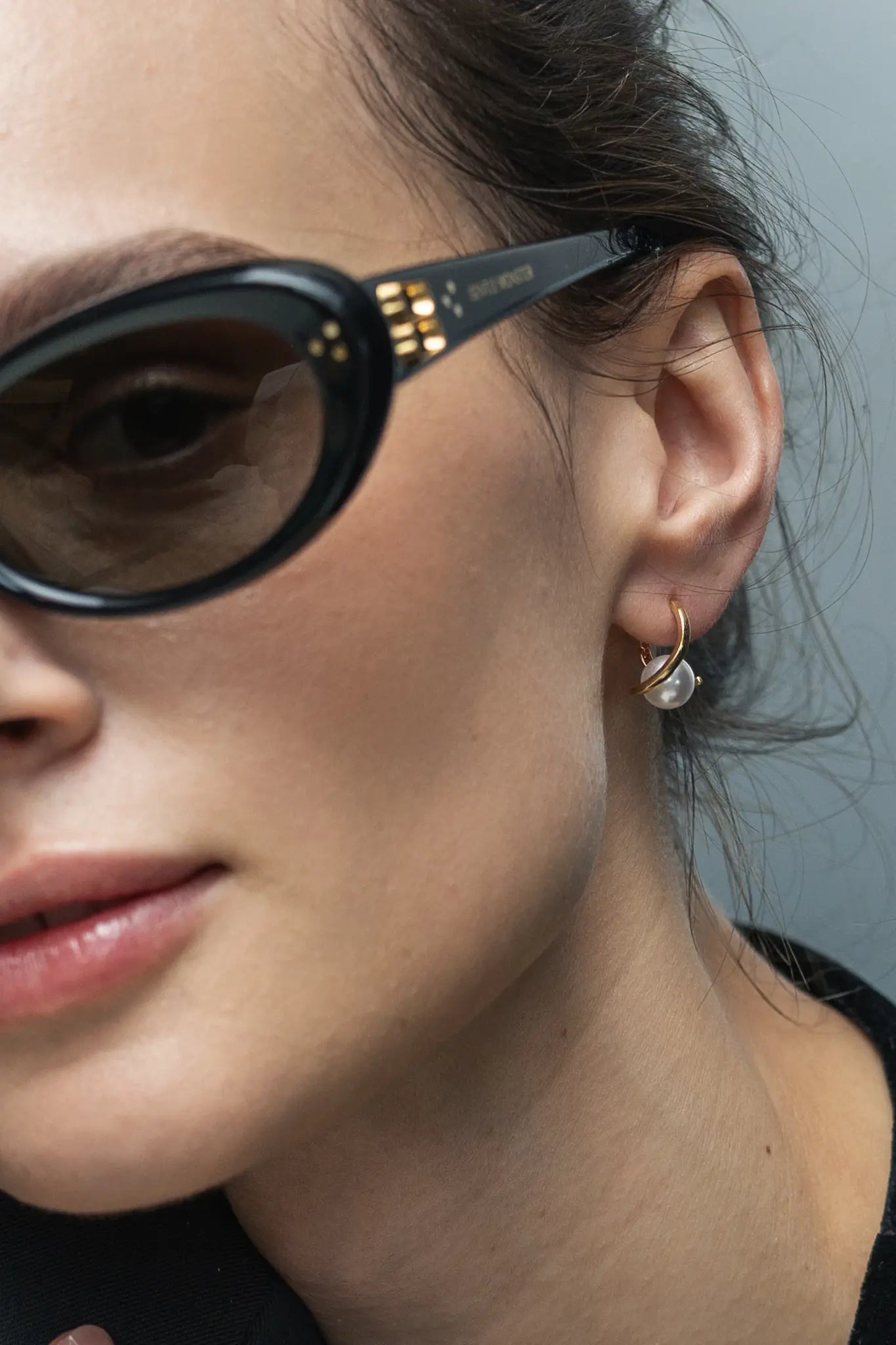 Cercei Argint Pearl Twist Lisa&Co.