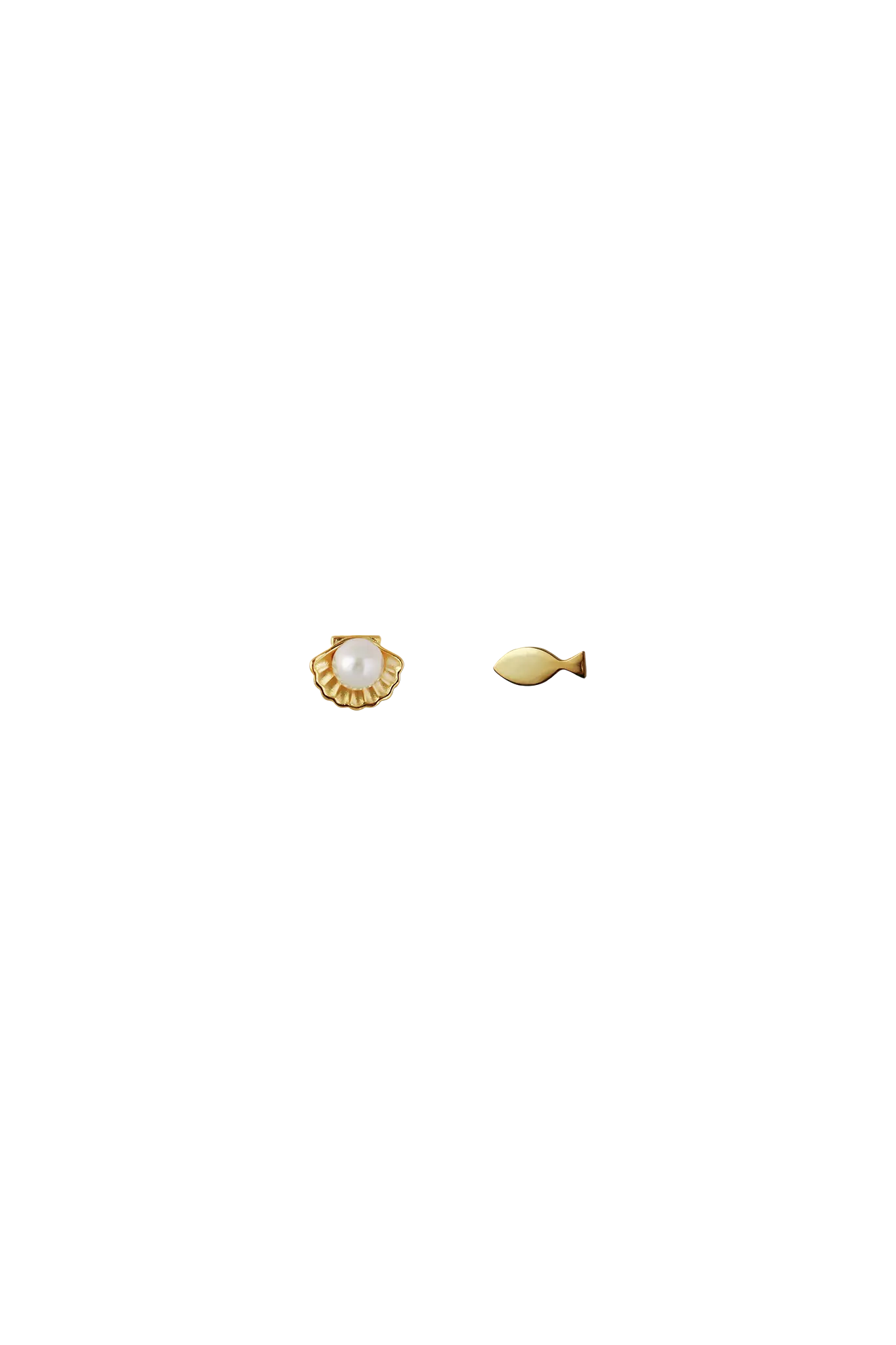 Cercei Argint Seapearl M & Fish LisaConcept
