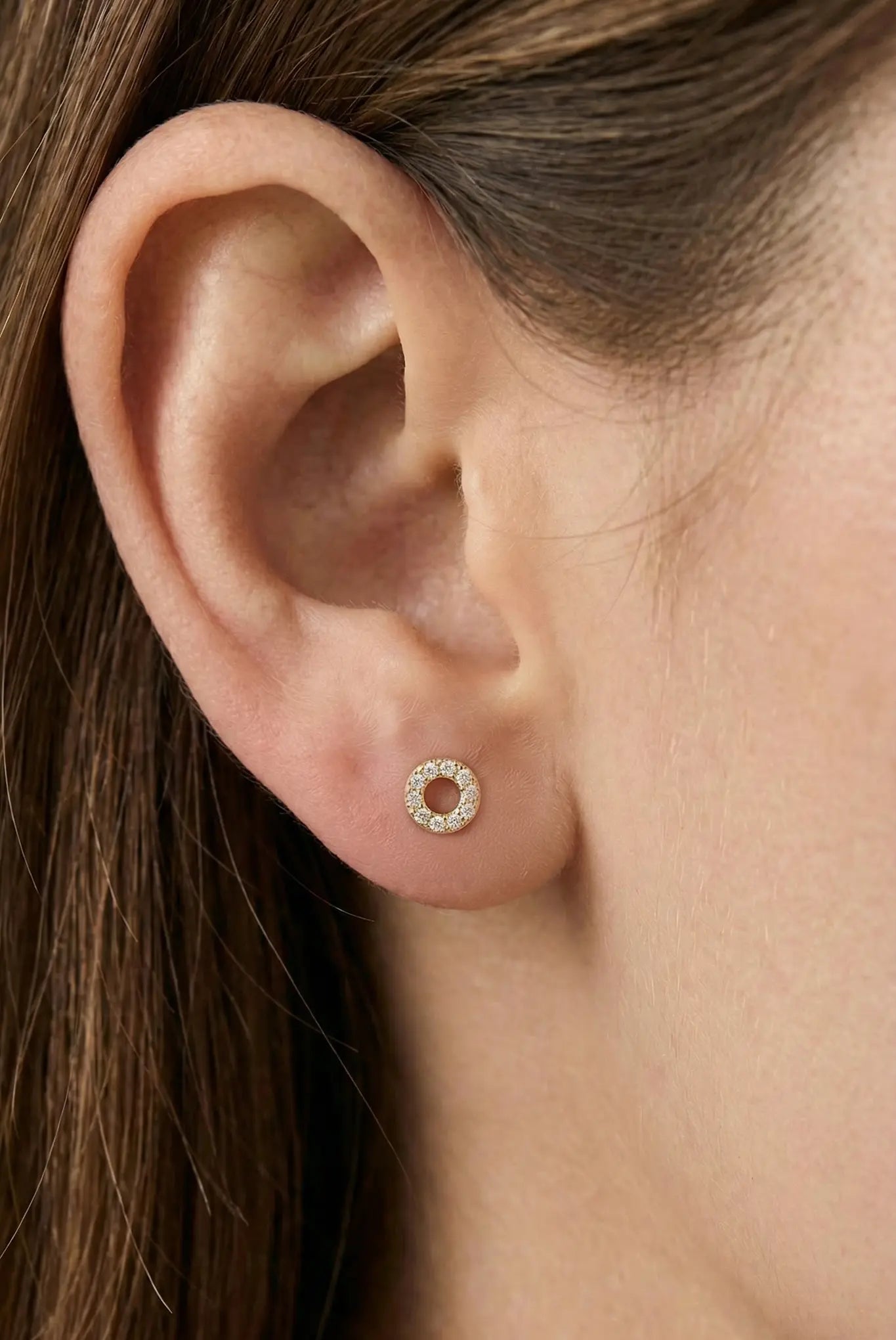 Cercei Argint Shiny Circle L LisaConcept