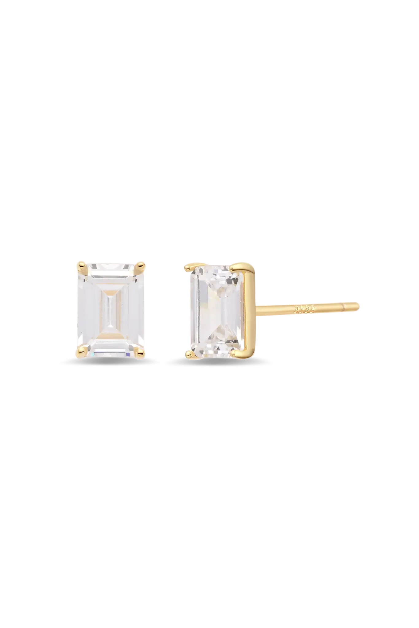 Cercei Argint Sparkling Baguette LisaConcept