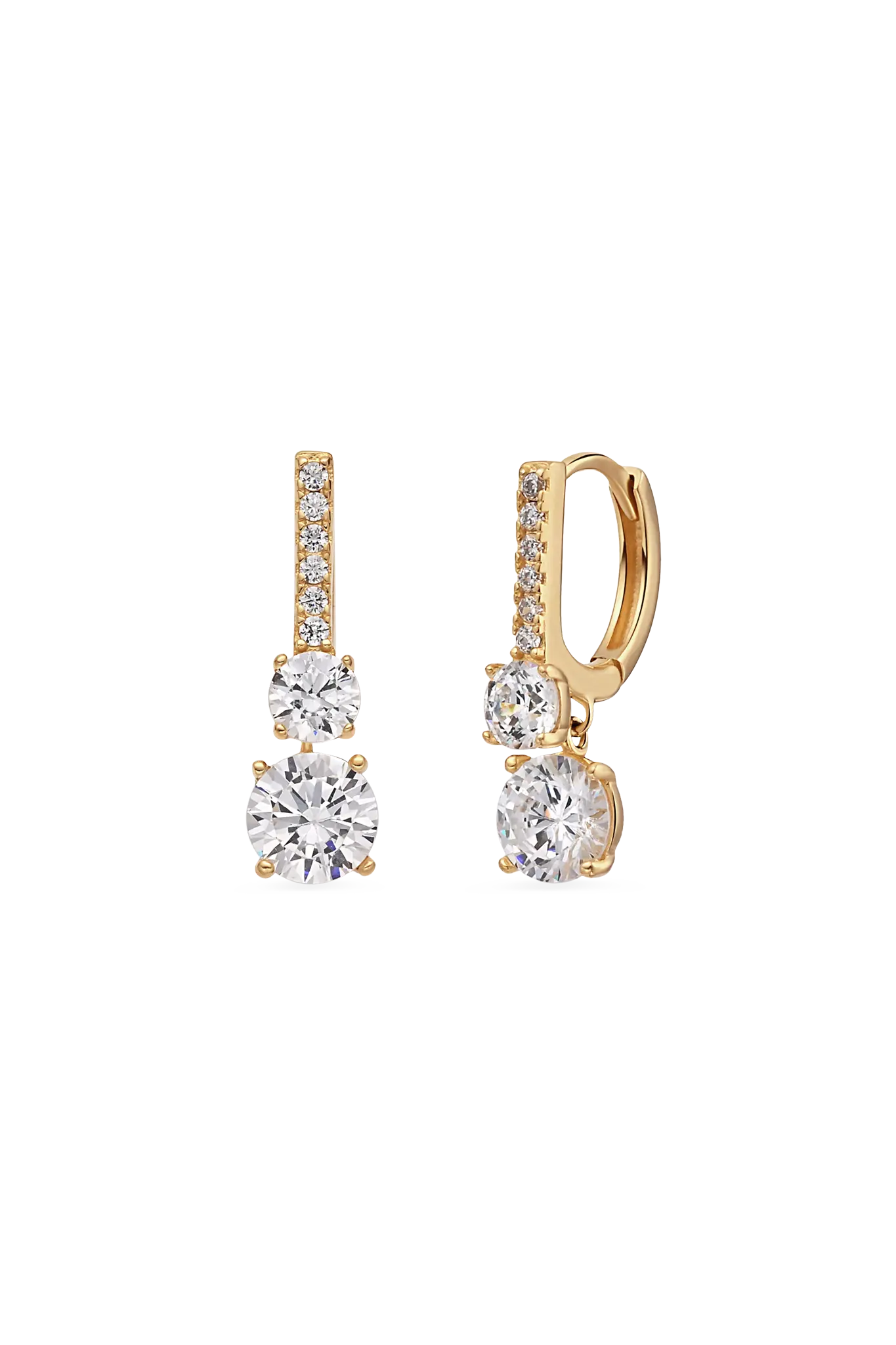 Cercei Argint Sparkling Sway Hoops LisaConcept