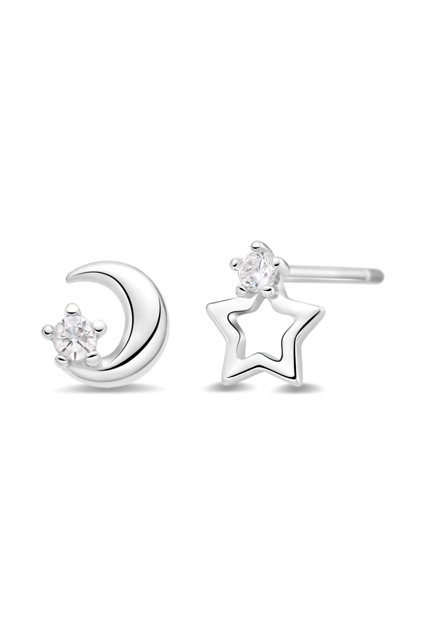 Cercei Argint Star Moon&Crystal LisaConcept