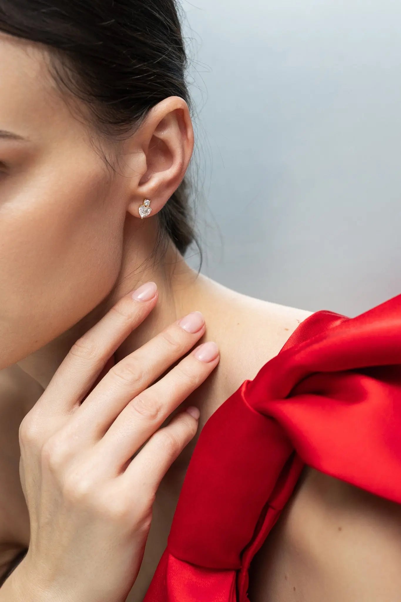 Cercei Argint Teardrop Heart LisaConcept - preorder