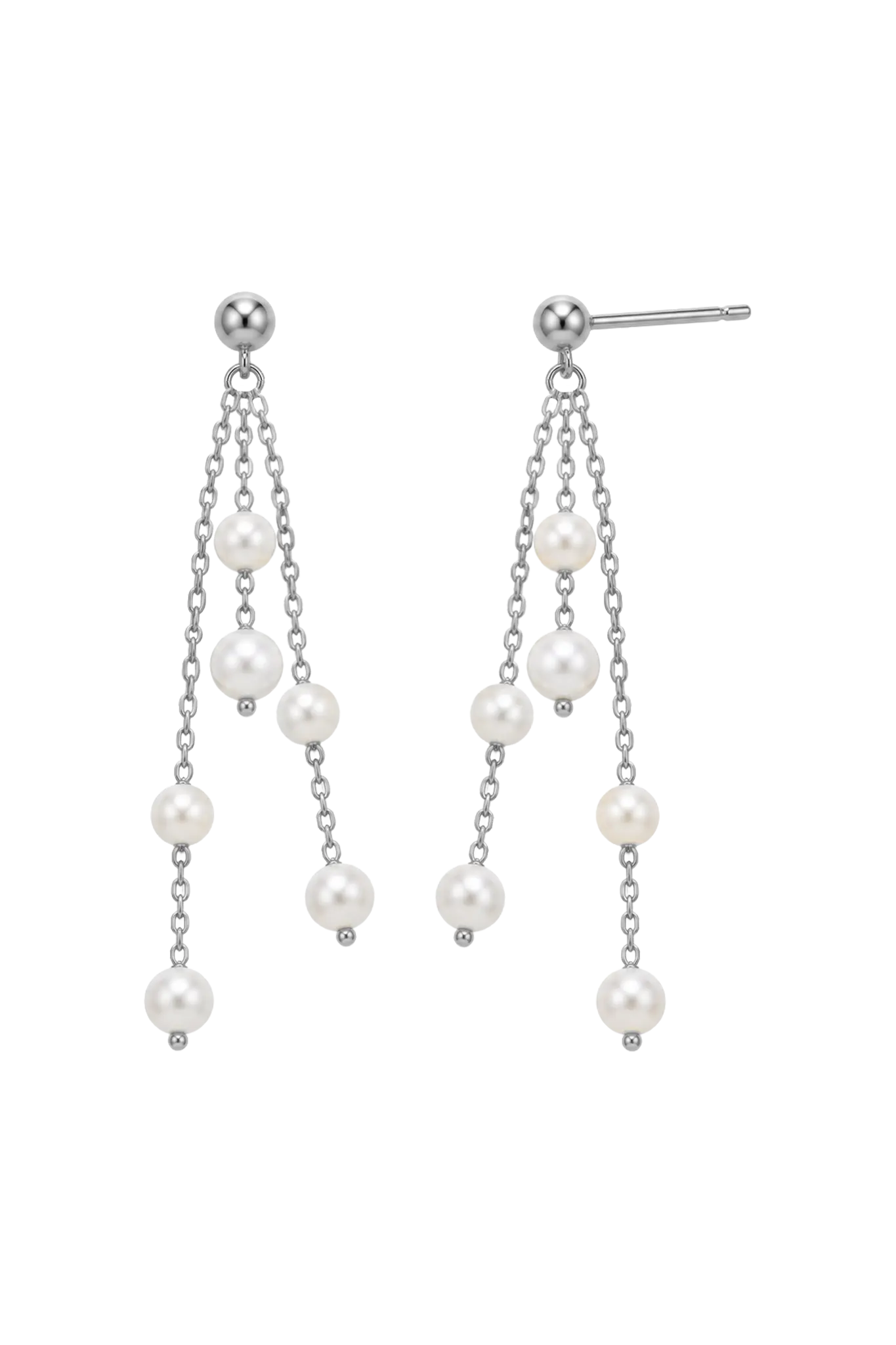 Cercei Argint Tiny Mixed Pearl Drip Drop LisaConcept