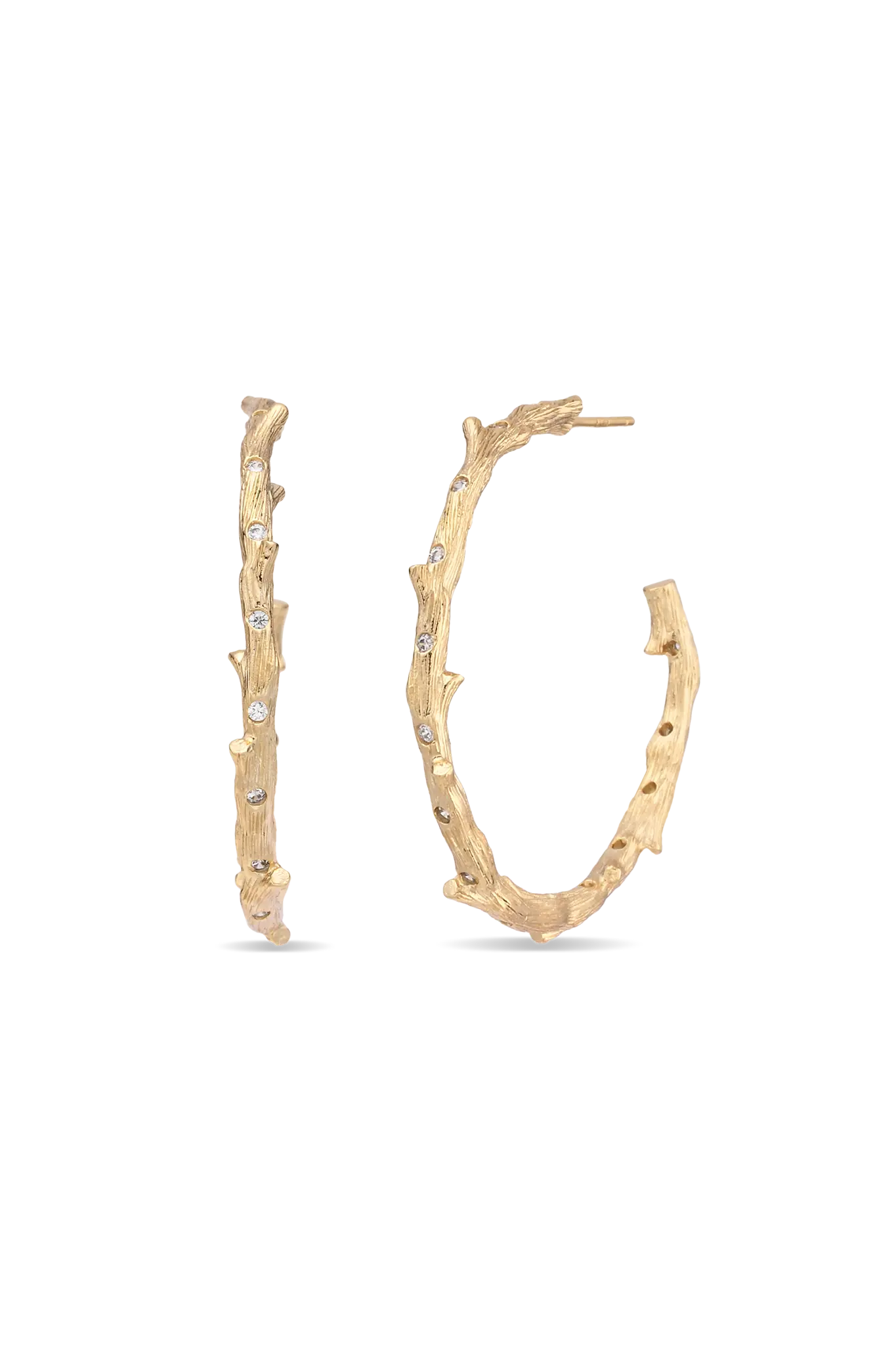 Cercei Argint Woody Hoops LisaConcept