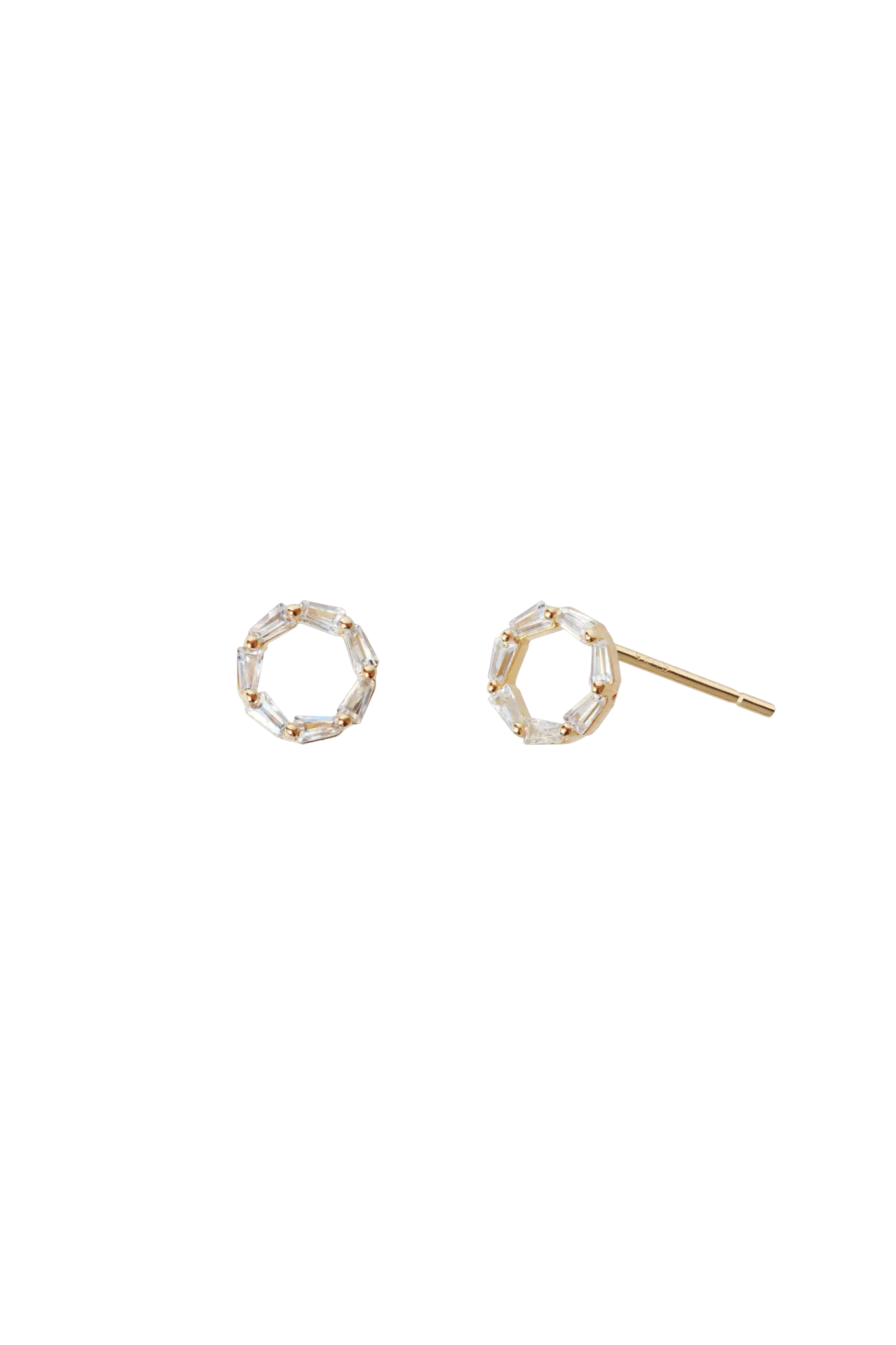 Cercei Aur Circle of Life Baguette LisaConcept