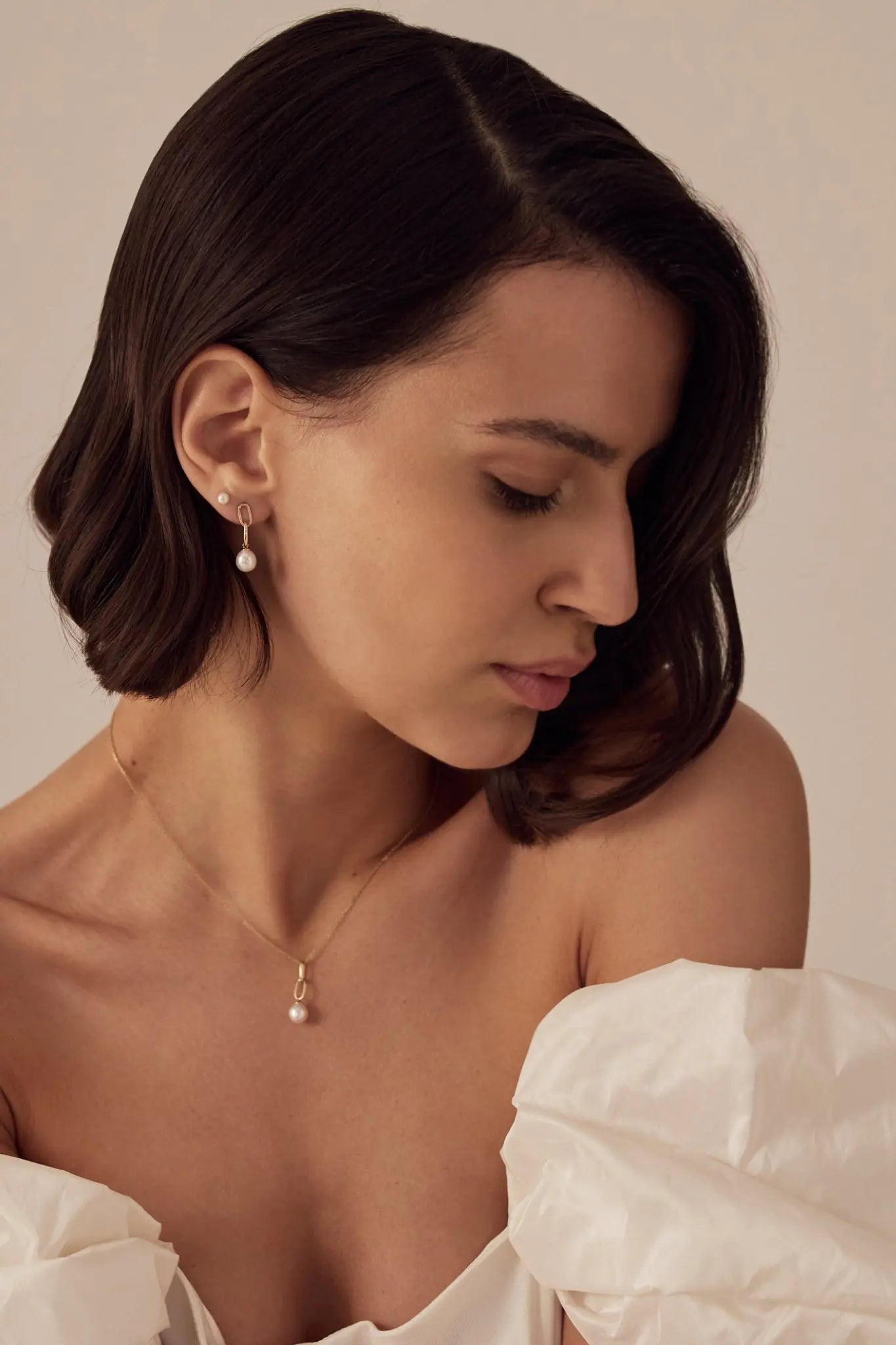 Cercei Aur Links&Pearls LisaConcept