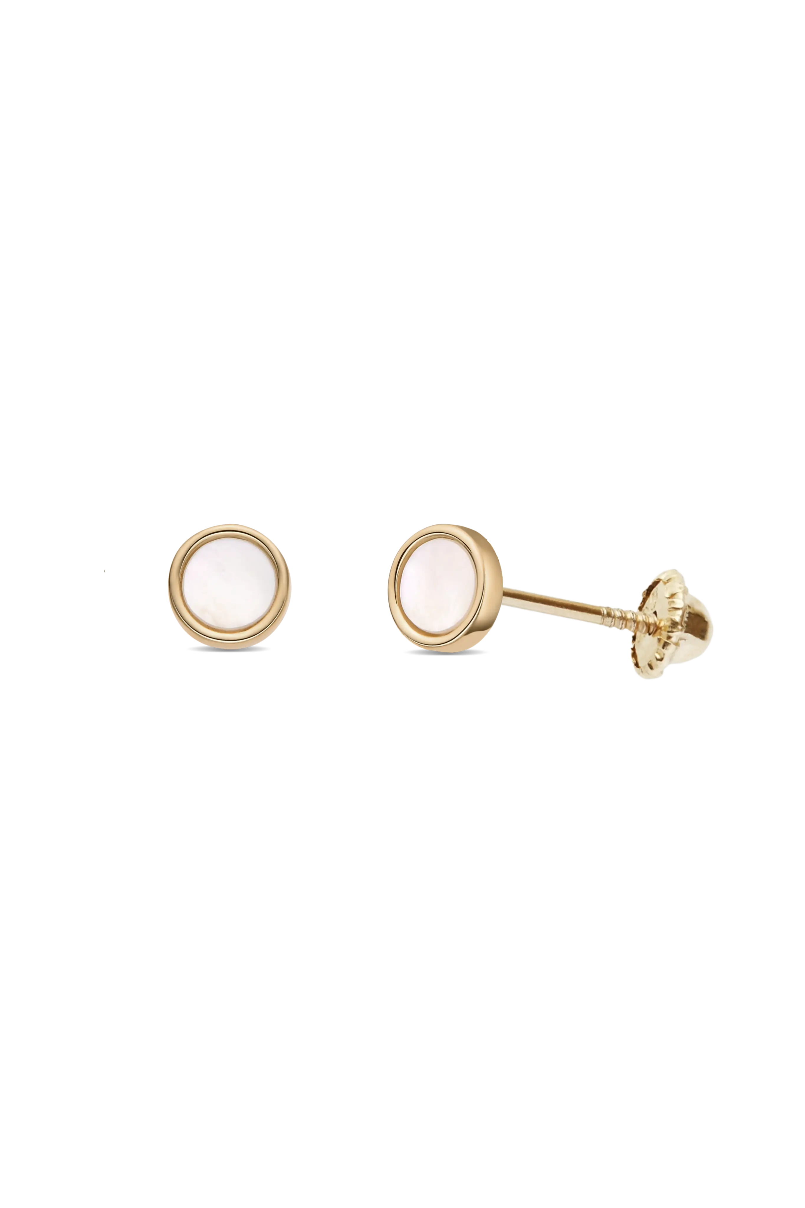 Cercei Aur Mother of Pearl Circle LisaConcept
