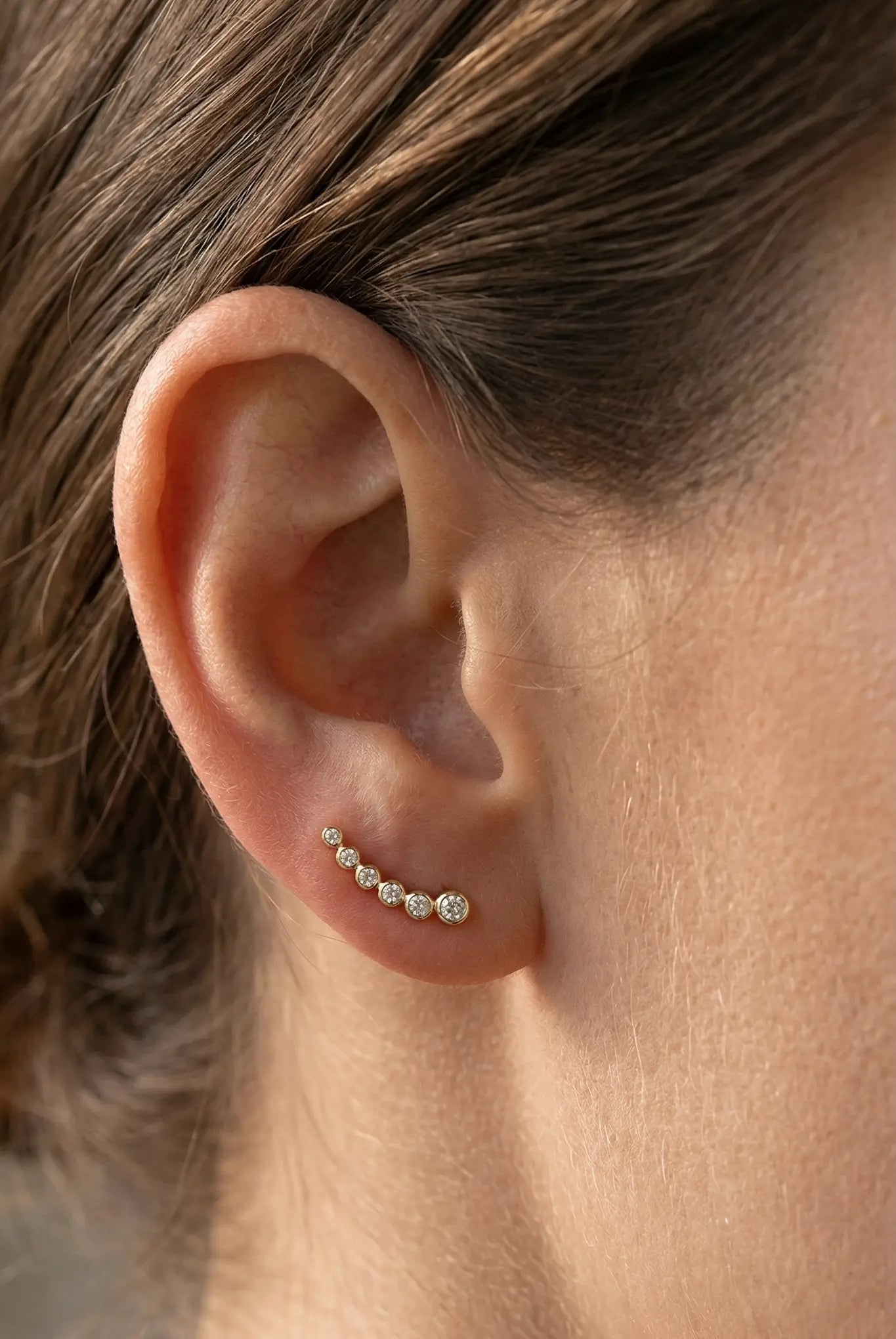 Cercei Aur Swing Crystals Lisa&Co.