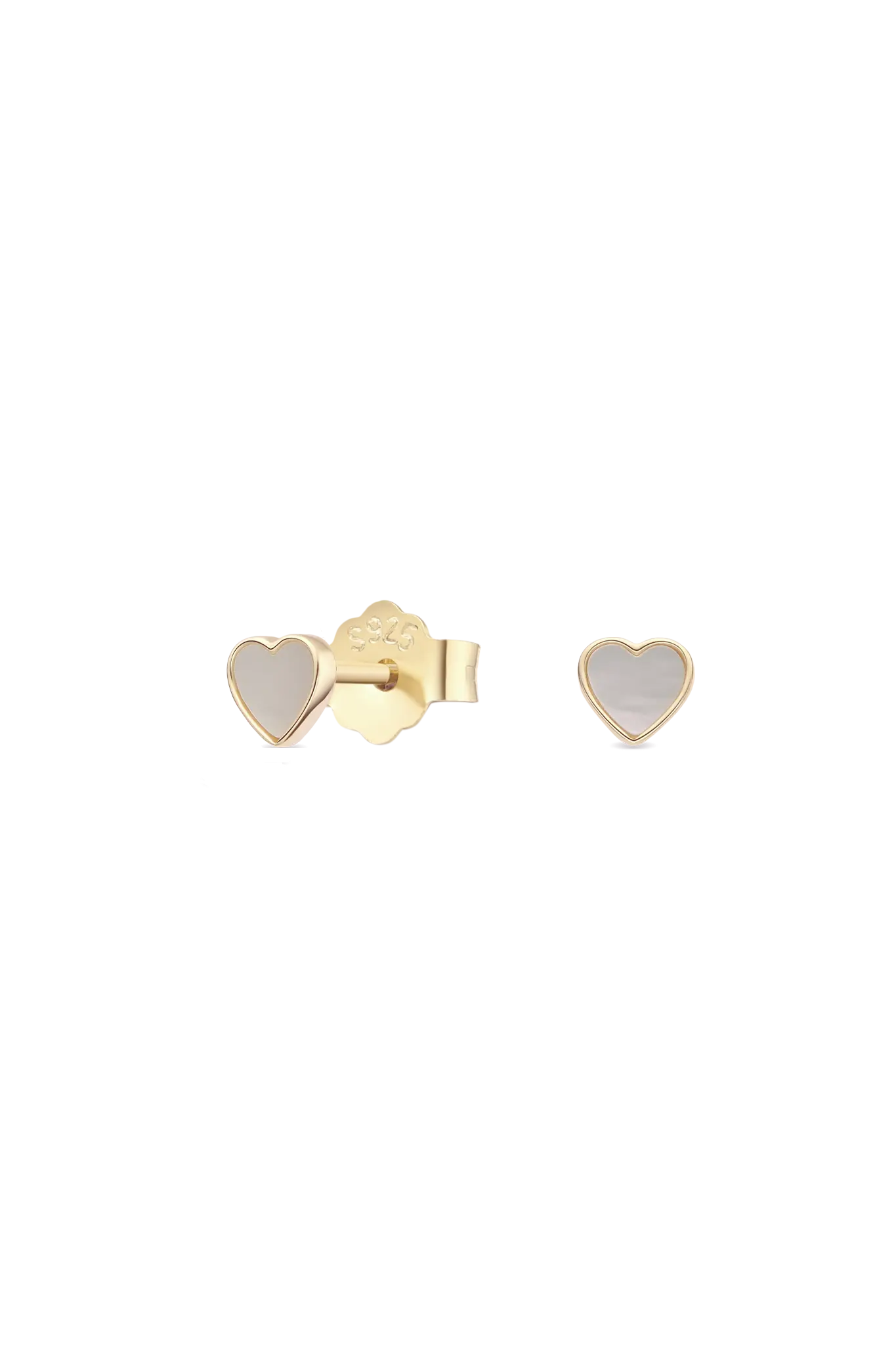 Cercei Mother of Pearl Heart S Lisa&Co.