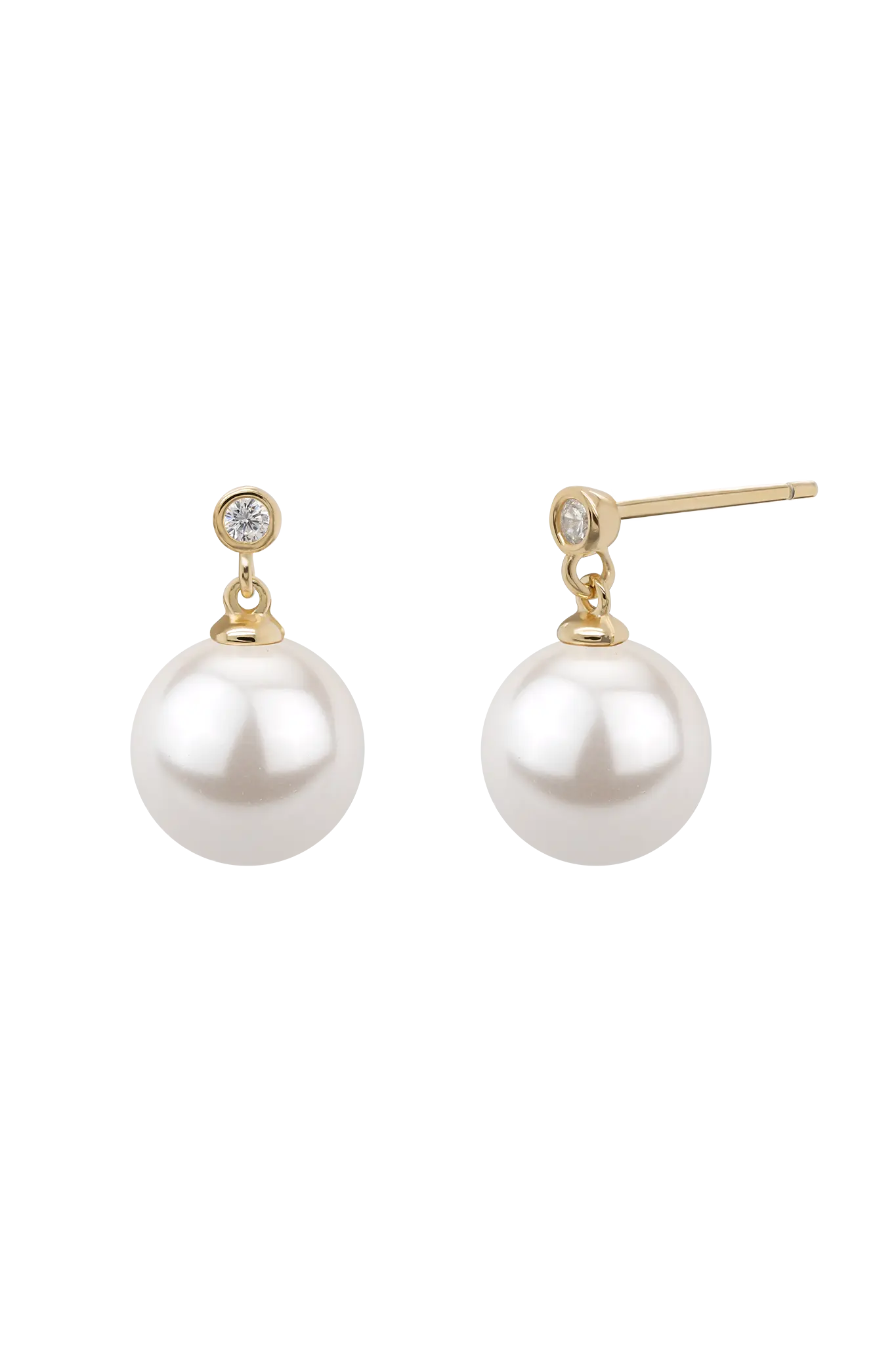 Cercei Round Crystal&Pearl Drop Lisa&Co.