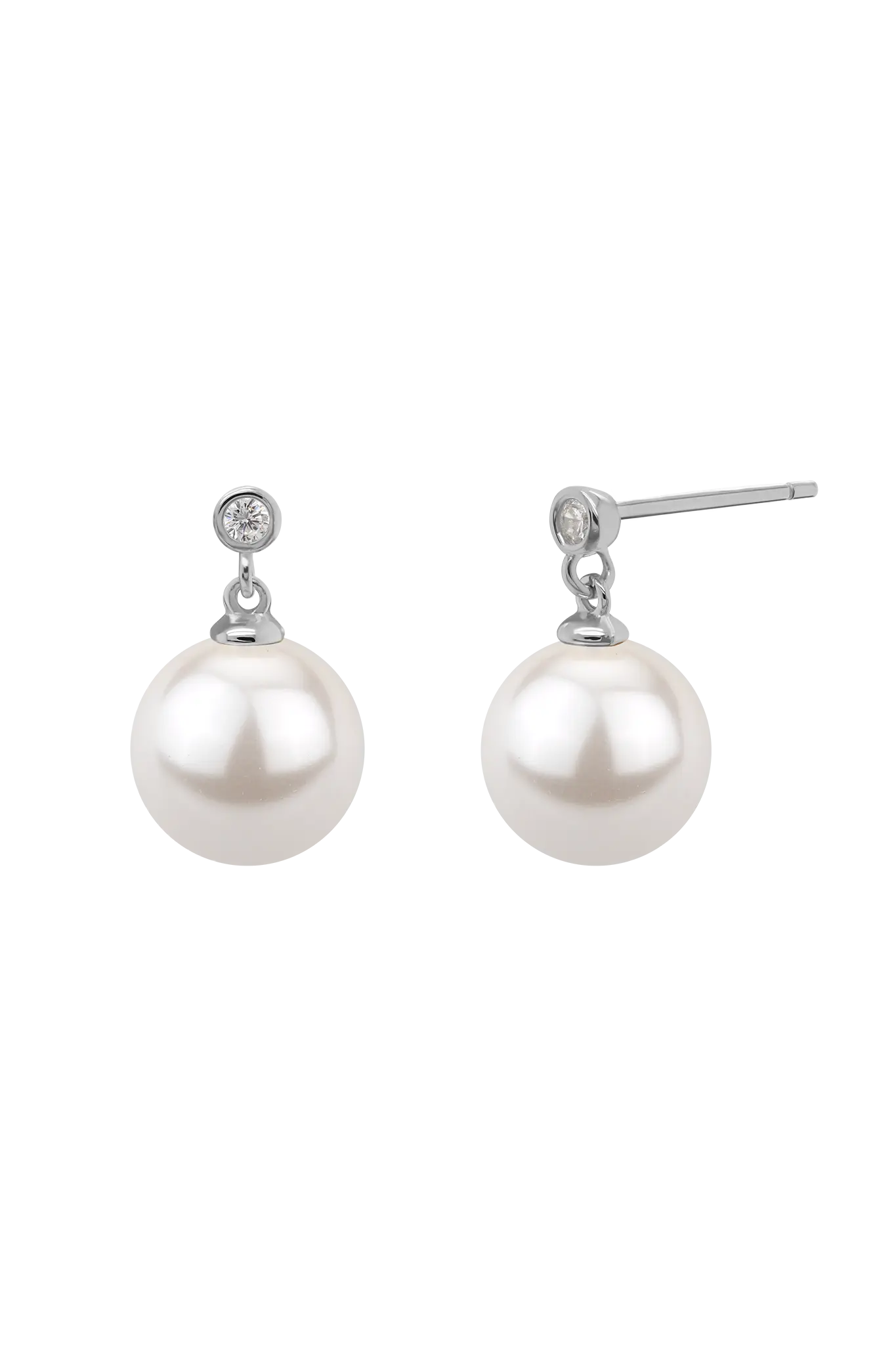 Cercei Round Crystal&Pearl Drop Lisa&Co.