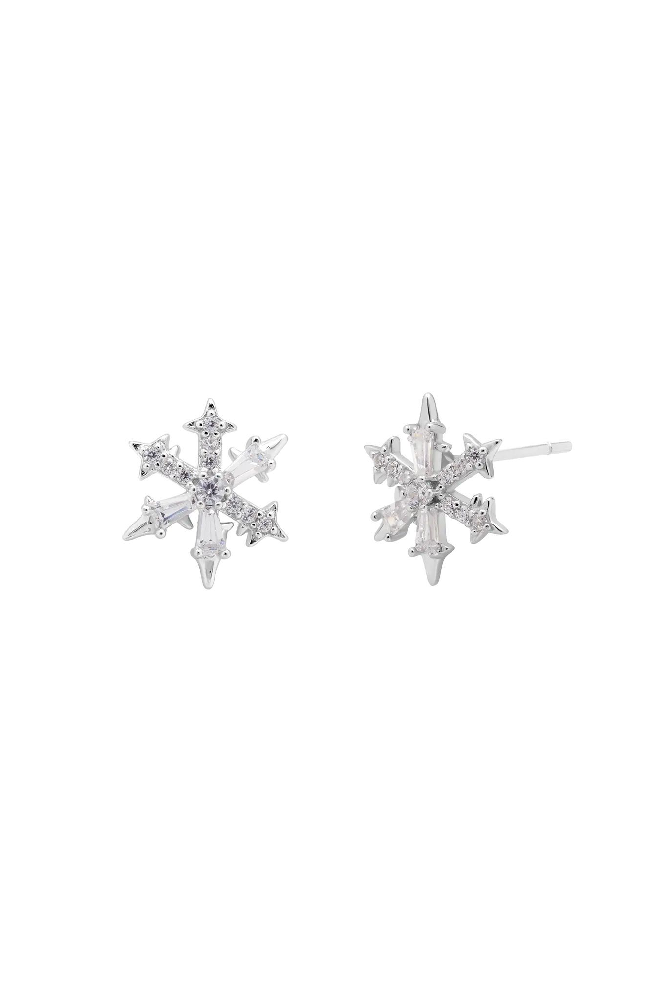 Cercei argint Chrome Snowflake Lisa&Co.