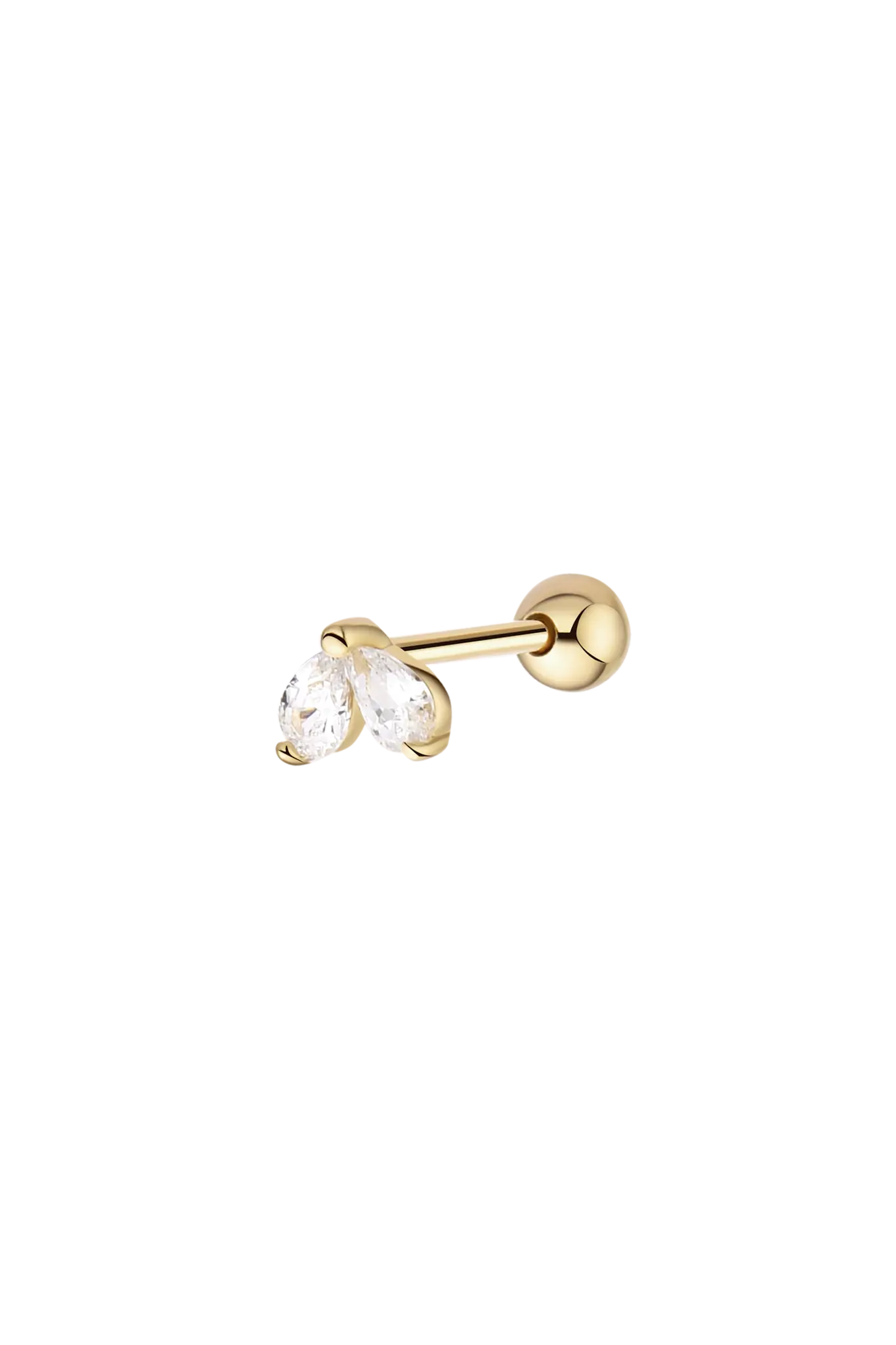 Cercel Argint Lis Double (Pierce) Lisa&Co.