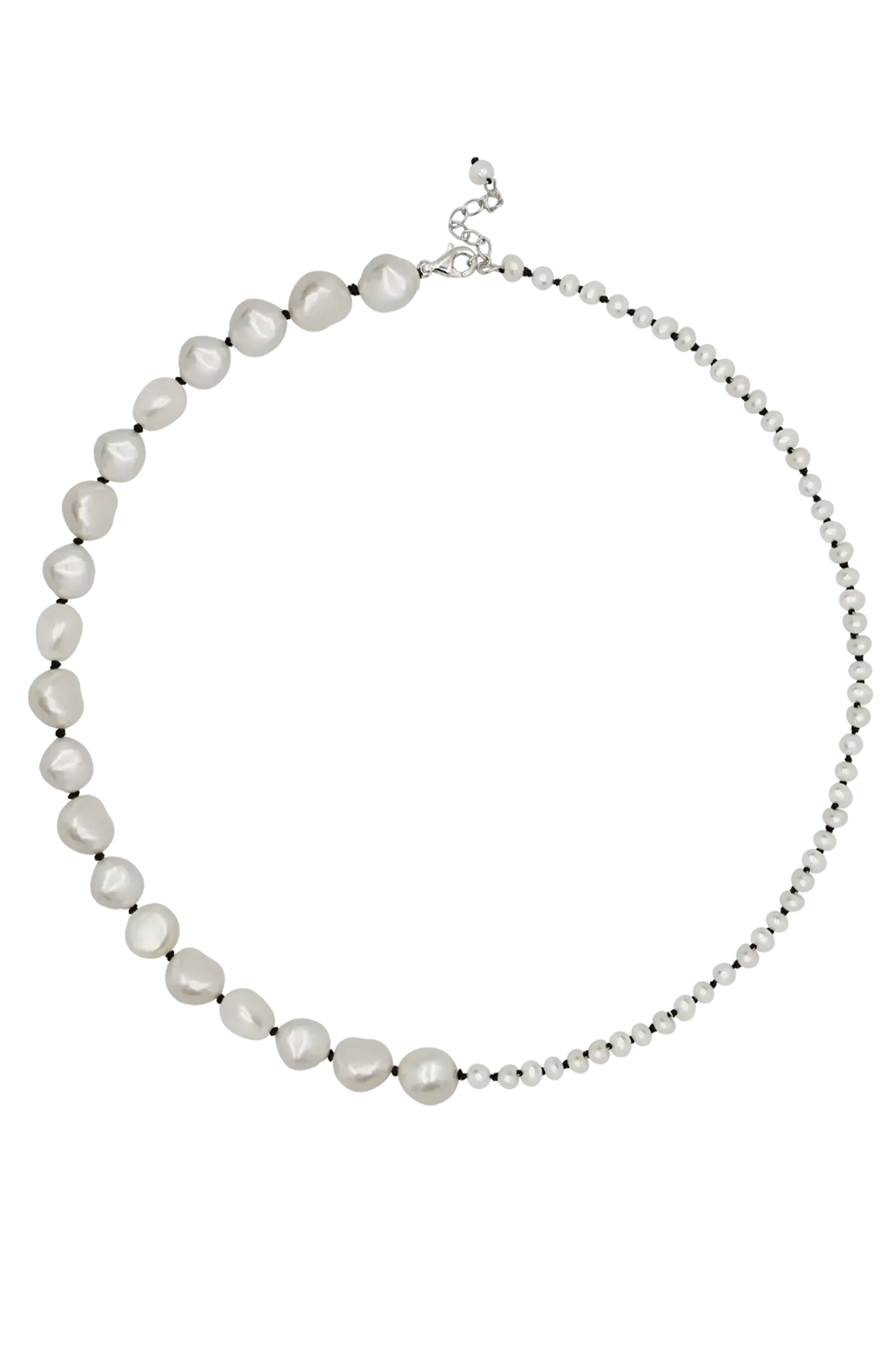 Colier Argint Gradient String&Pearls Lisa&Co.