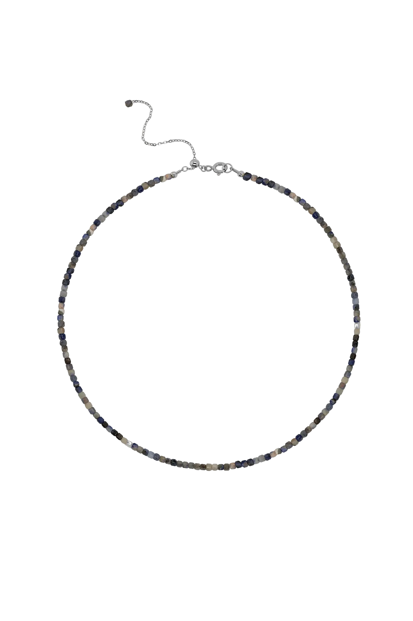 Colier Argint Grey Crystals Lisa&Co.