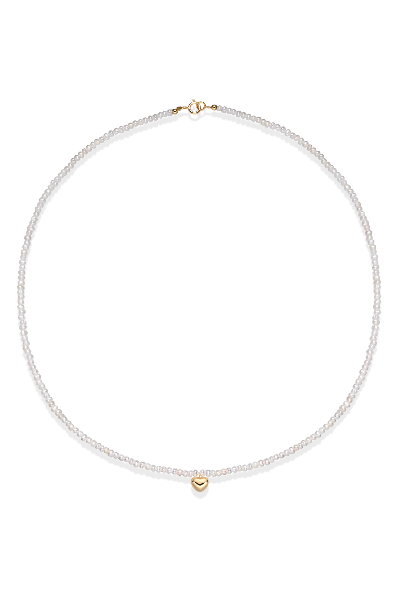 Colier Argint Mini Organic Pearls & Heart Lisa&Co.
