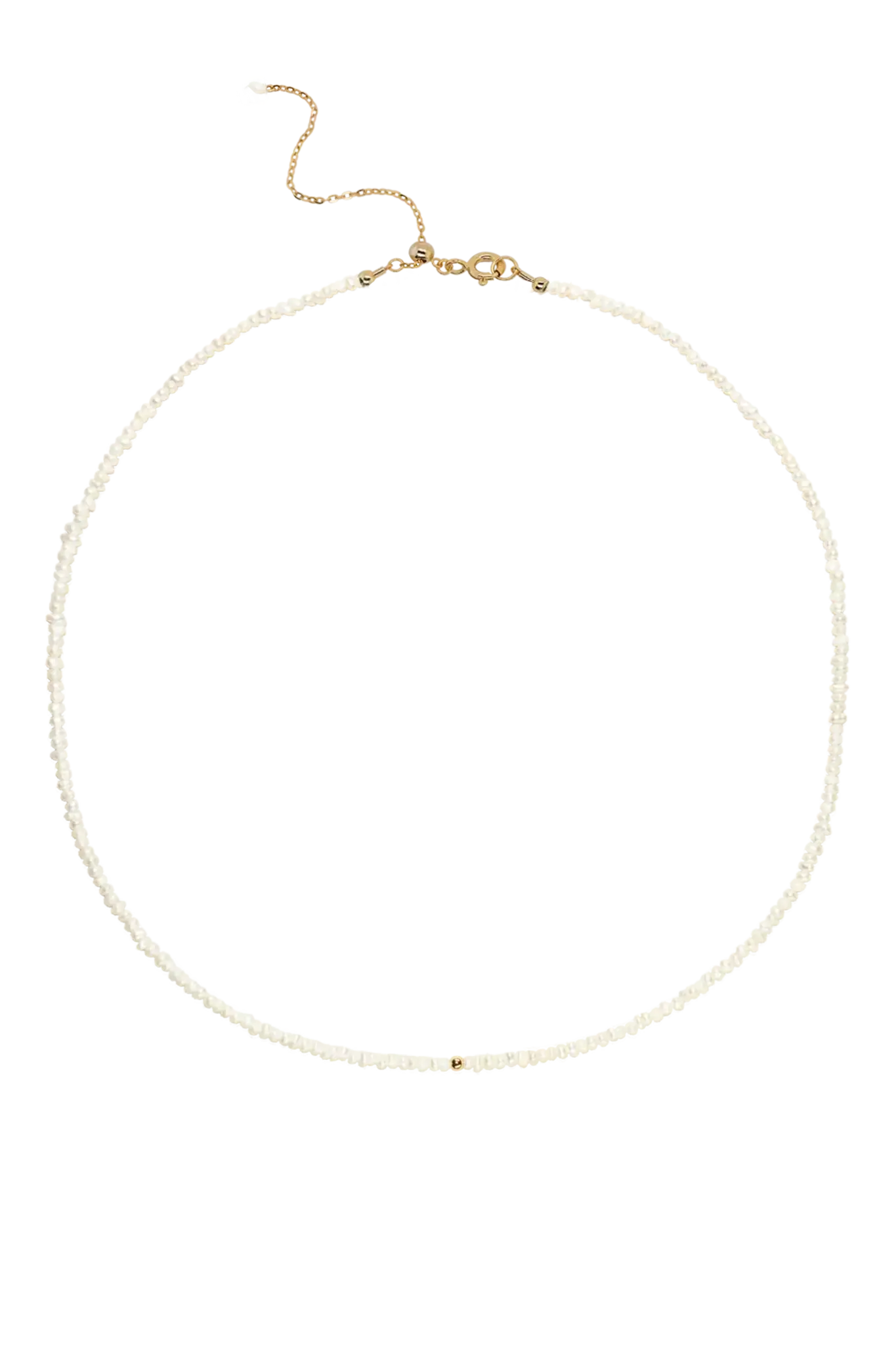 Colier Argint Mini Pearl Bead XS - organic pearl Lisa&Co.