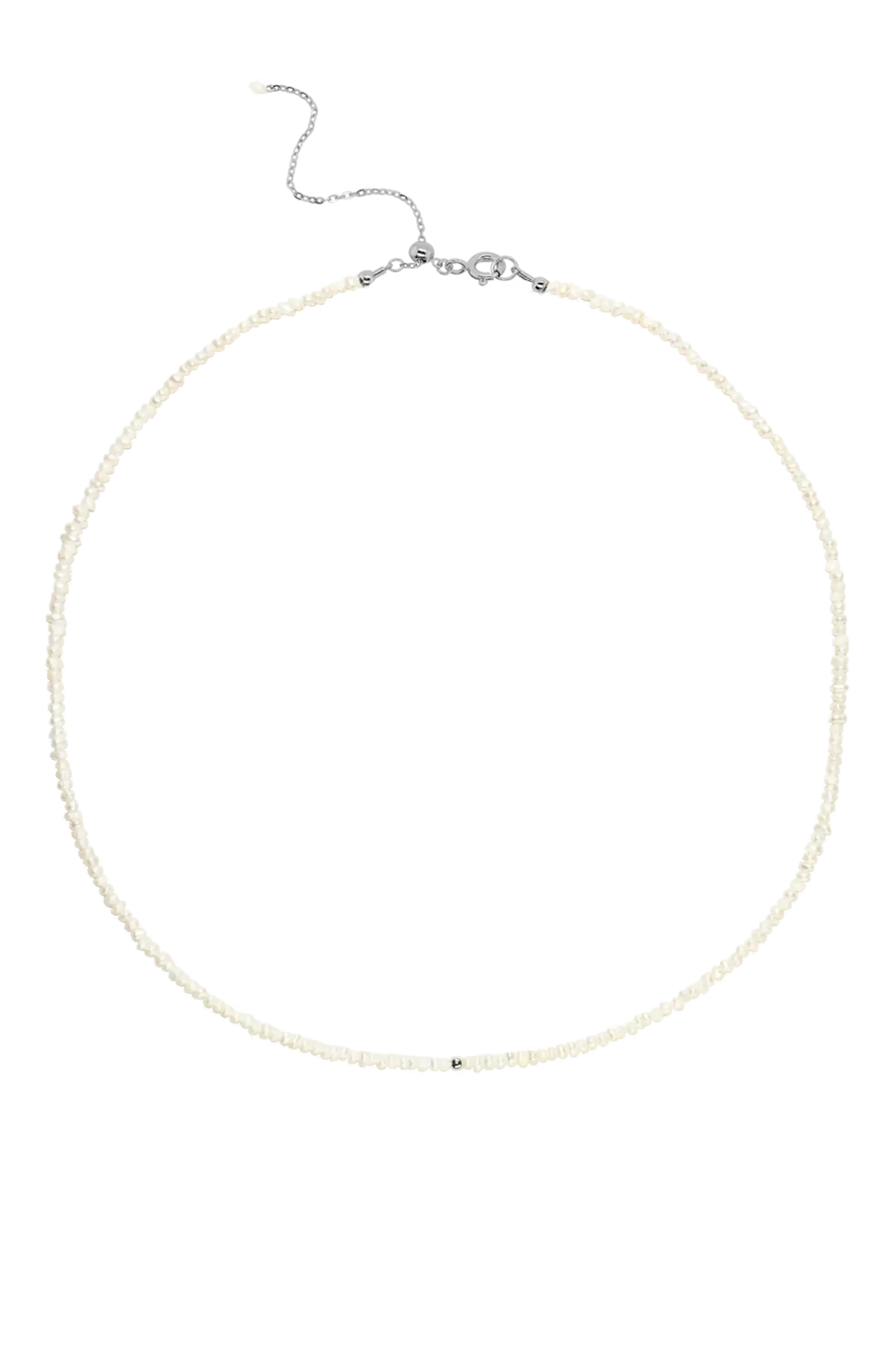 Colier Argint Mini Pearl Bead XS - organic pearl Lisa&Co.