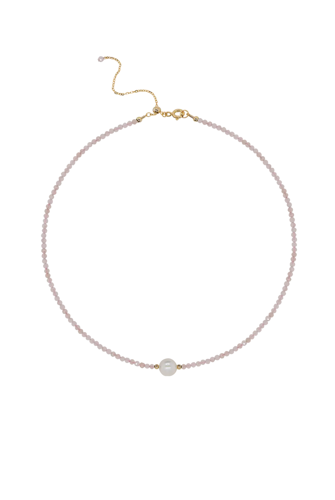 Colier Argint Morganite&Pearl LisaConcept