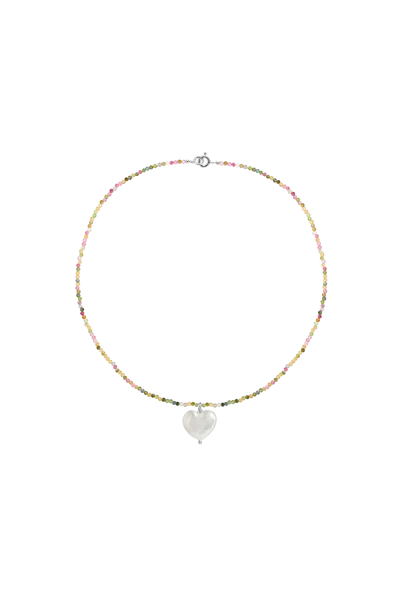 Colier Argint Pink Heart Lisa&Co.