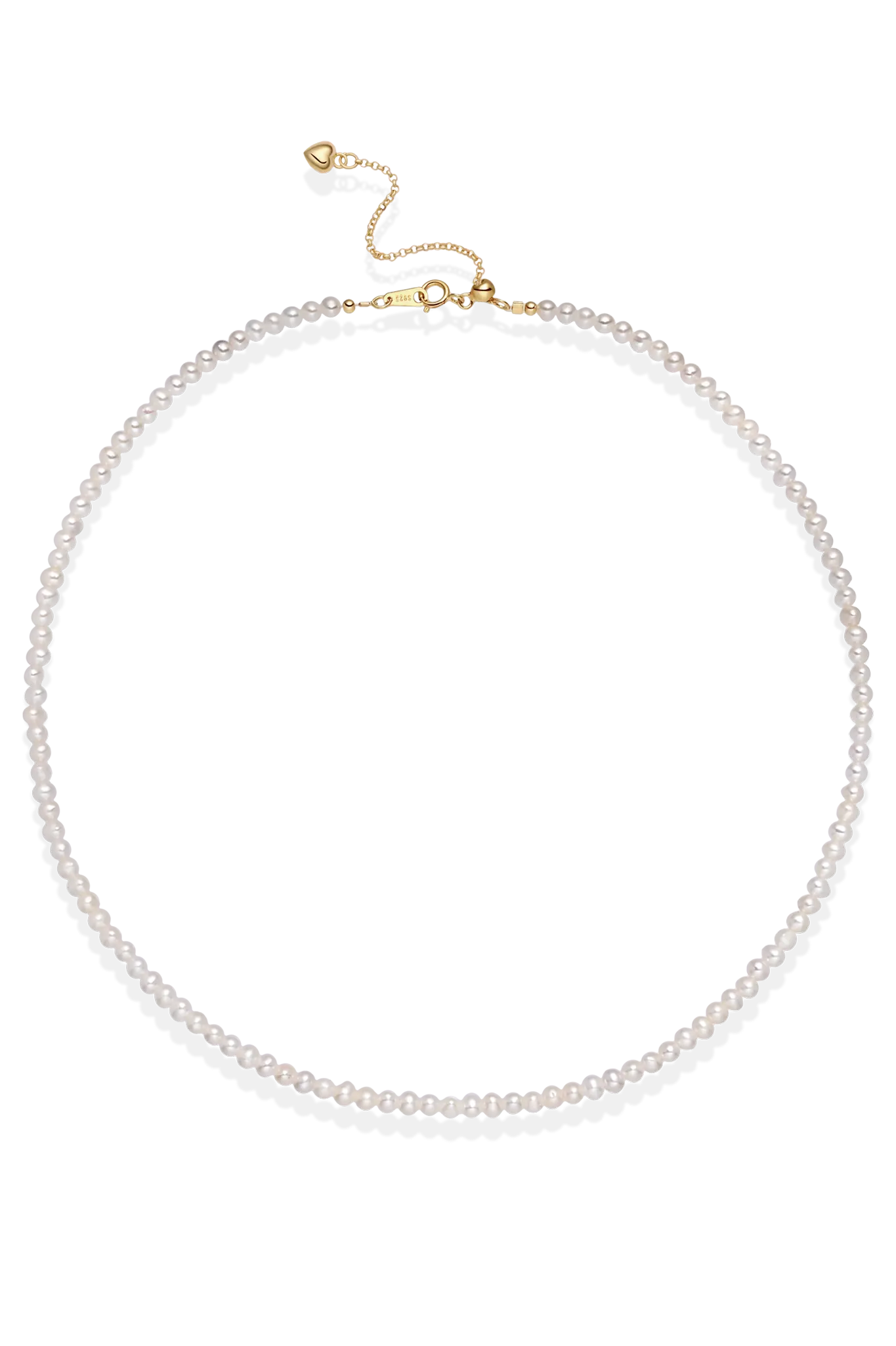 Colier Argint Organic Pearls&Heart Extension LisaConcept