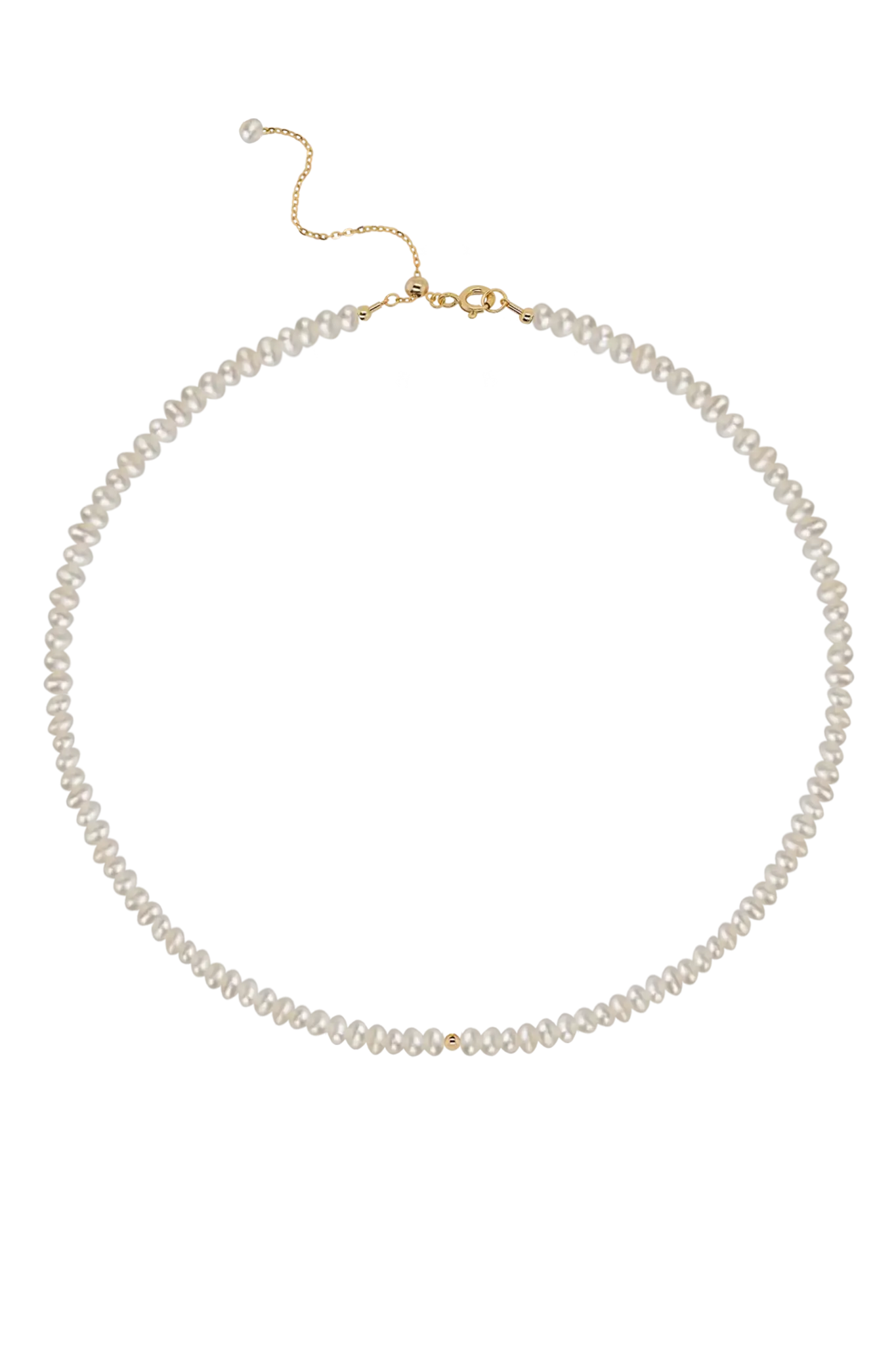 Colier Argint Pearl Bead M - organic pearl Lisa&Co.