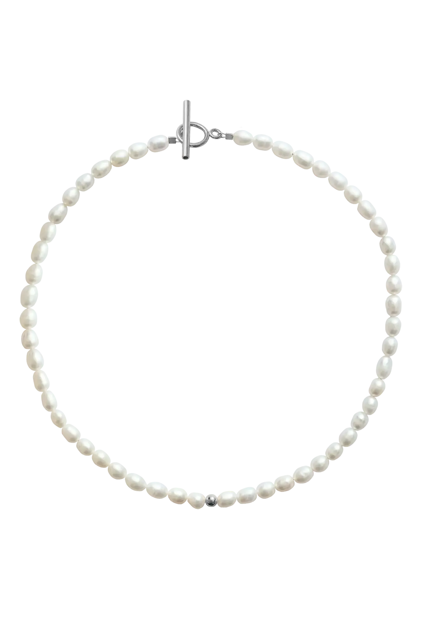 Colier Argint Pearl Bead Oval LisaConcept