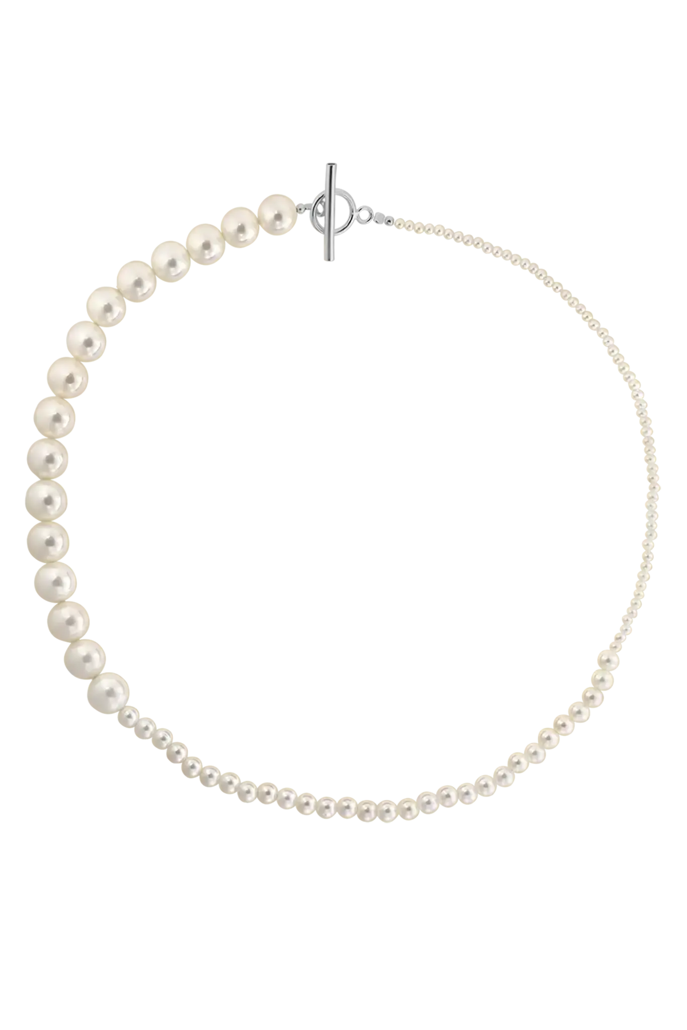 Colier Argint Pearl Gradient III LisaConcept