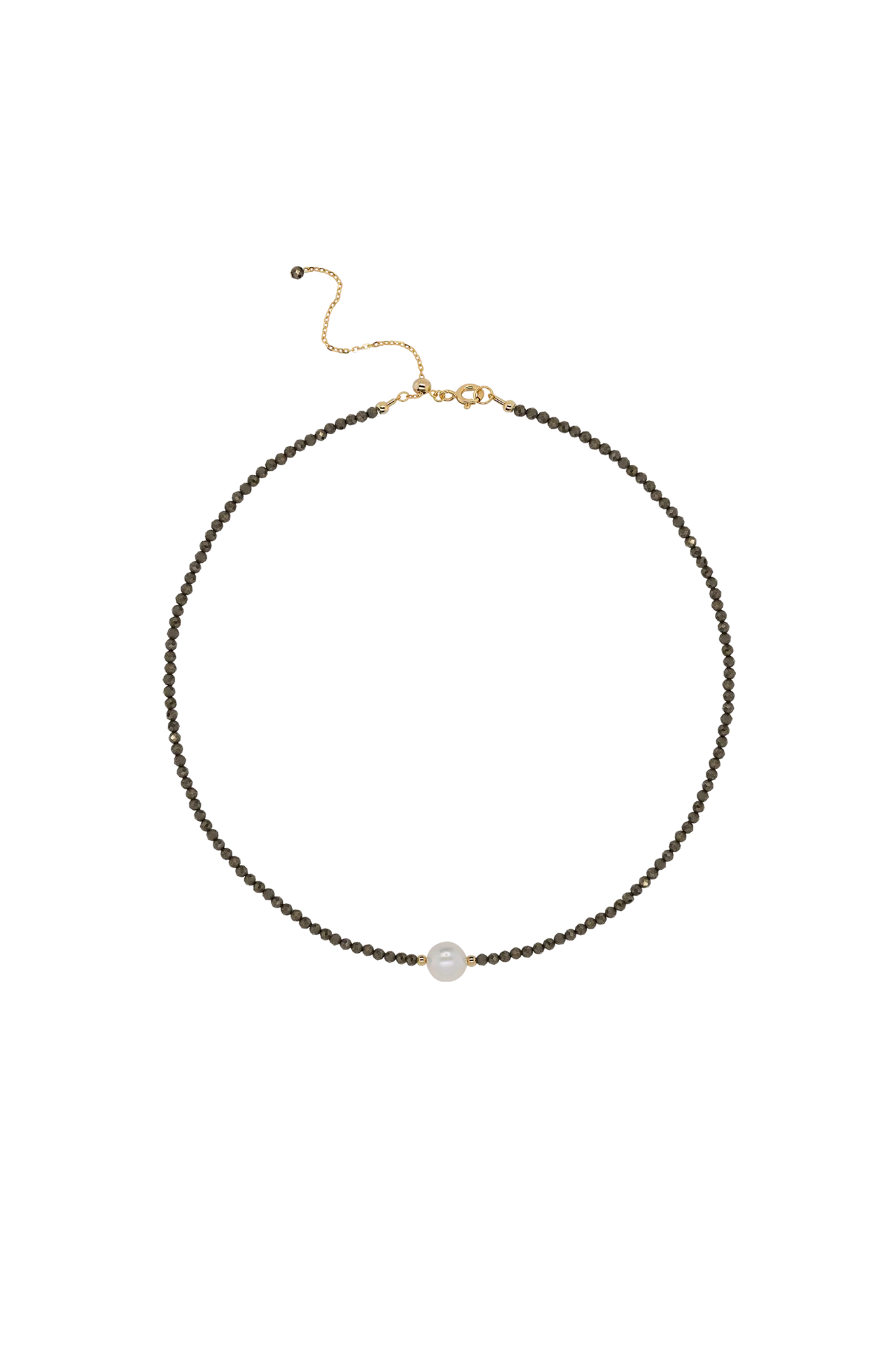 Colier Argint Pyrite&Pearl LisaConcept